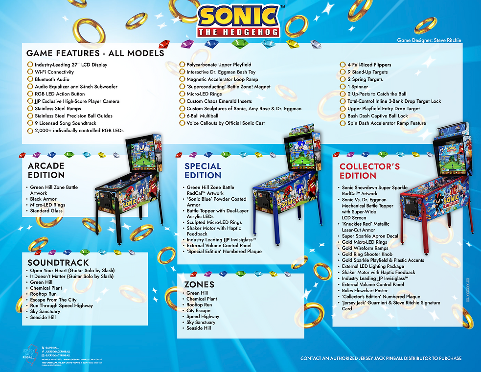 SONIC The Hedgehog ARCADE Edition - PREORDER