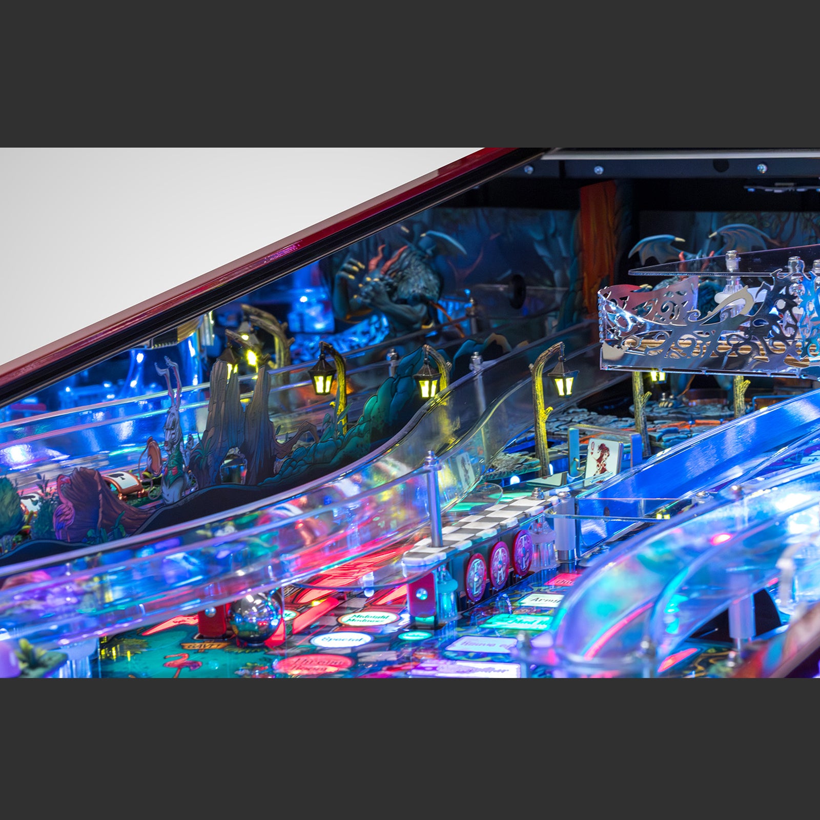Nitro Pinball Sales Alice’s Adventures in Wonderland by DPX Dutch Pinball Machine Playfield