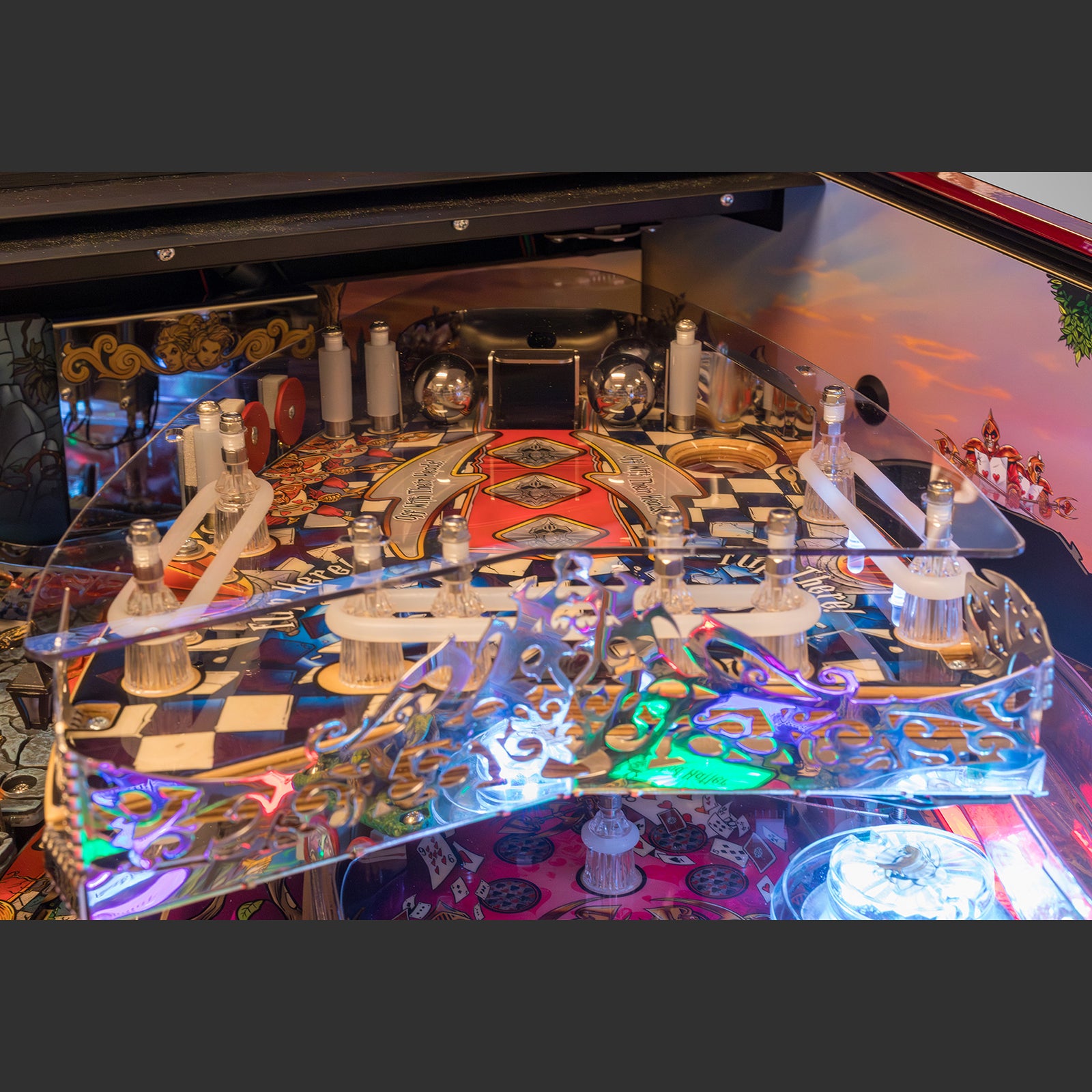 Nitro Pinball Sales Alice’s Adventures in Wonderland by DPX Dutch Pinball Machine Playfield
