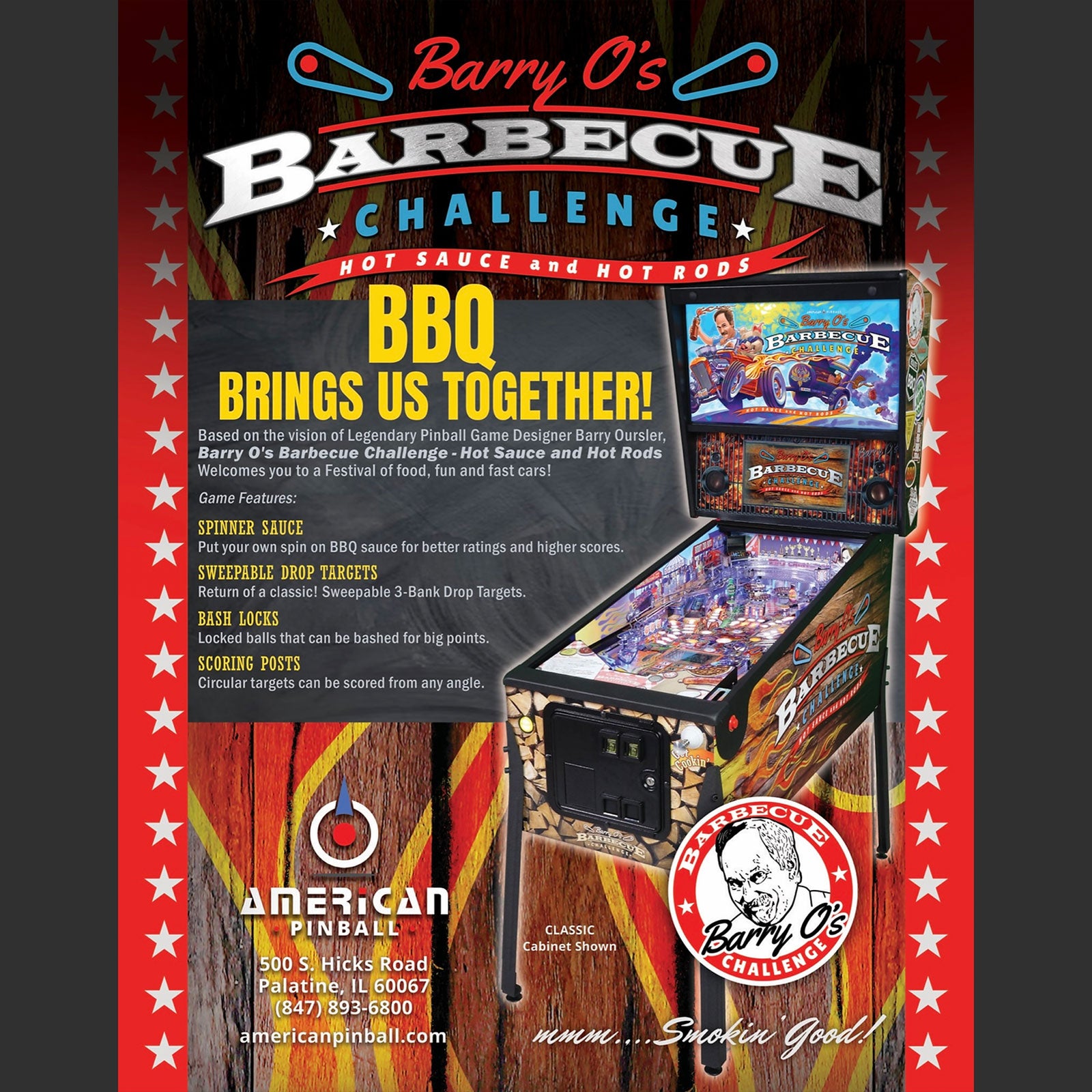 Nitro Pinball Sales Canada - Pinball Machines Barry O’s BBQ Challenge LE