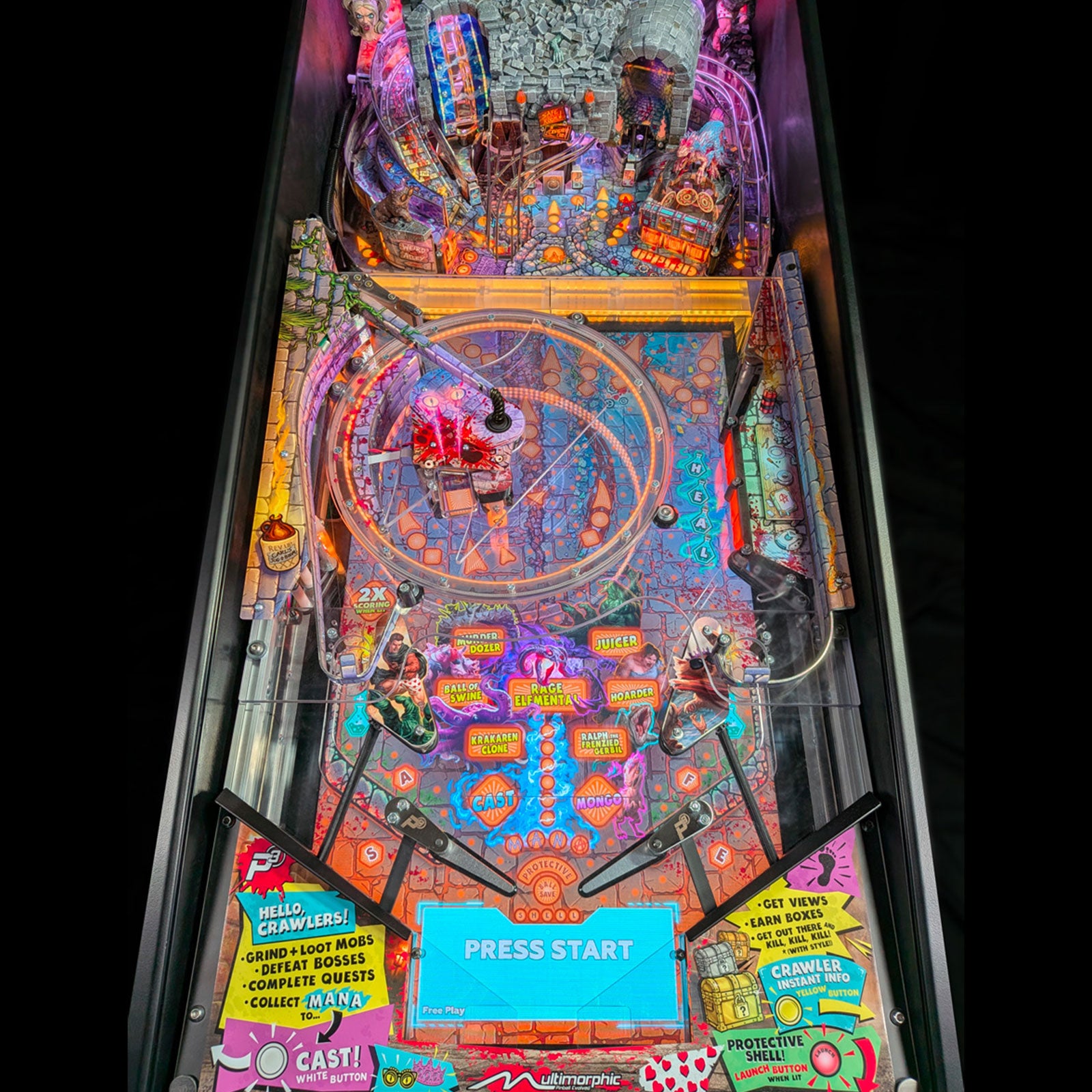 Nitro Pinball Sales - Dungeon Crawler Carl - P3 Multimorphic Pinball Machine