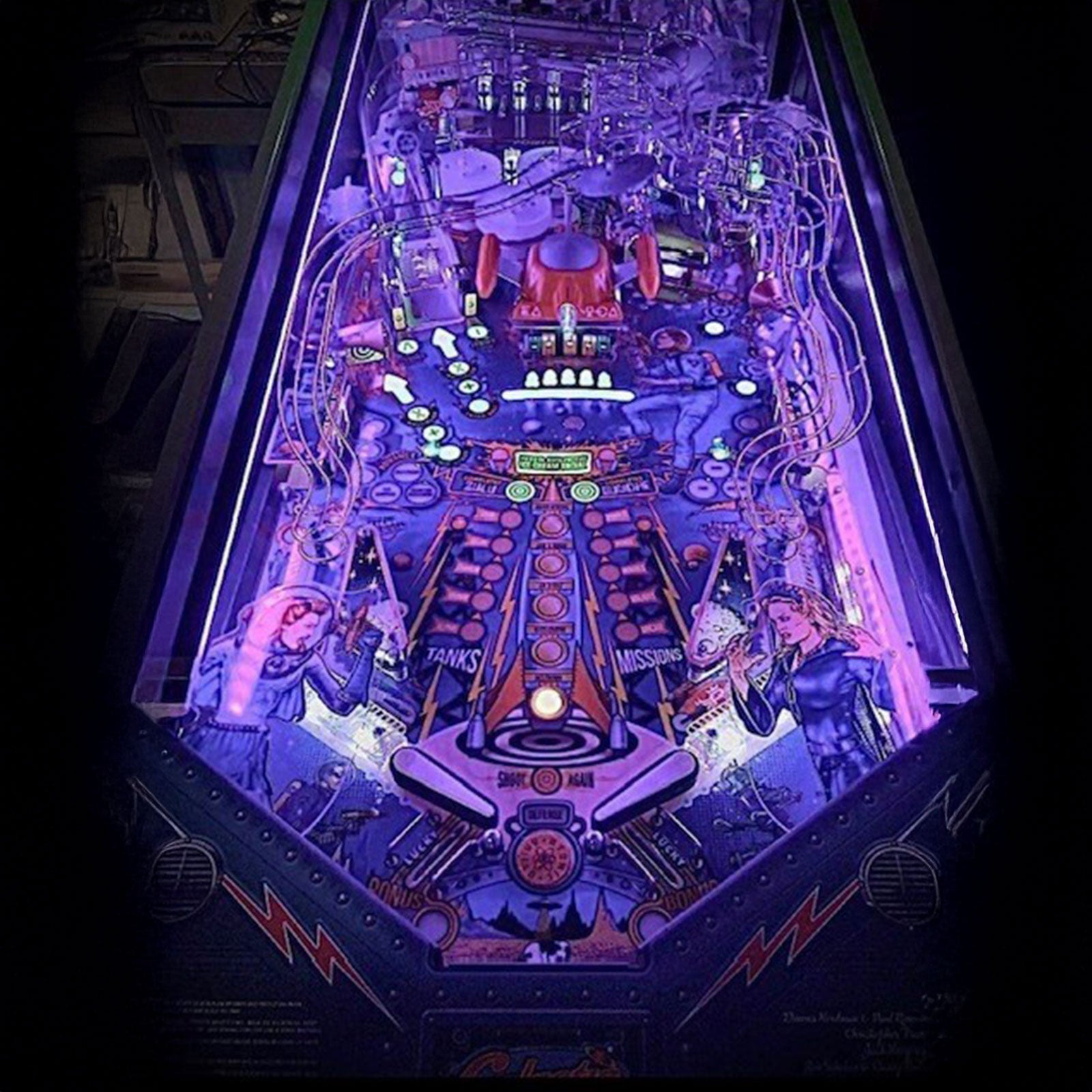 Nitro Pinball Sales American Pinball Machine GALACTIC TANK FORCE: DELUXE EDITION
