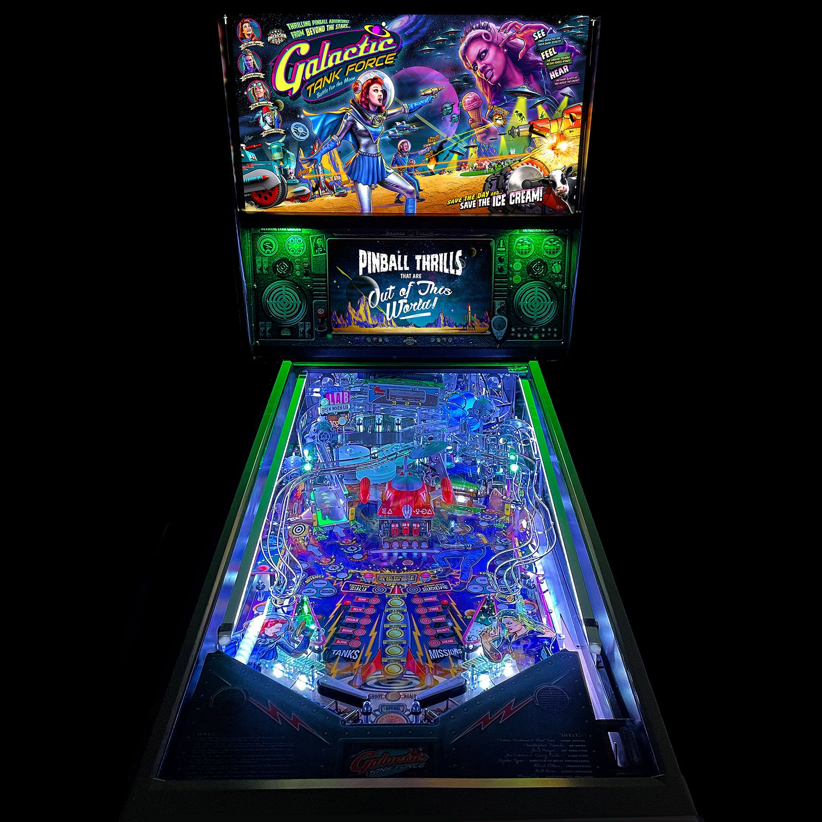 Nitro Pinball Sales American Pinball Machine GALACTIC TANK FORCE: DELUXE EDITION