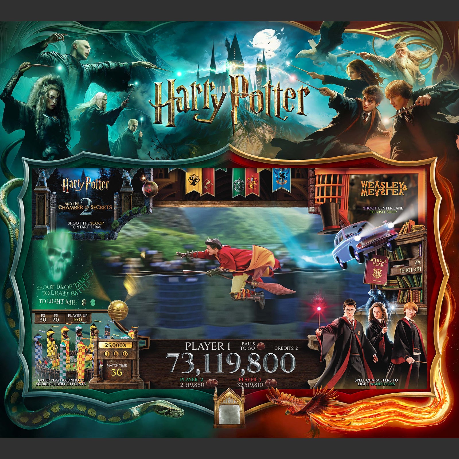 Nitro Pinball Sales Jersey Jack HARRY POTTER Arcade Edition Pinball Machine