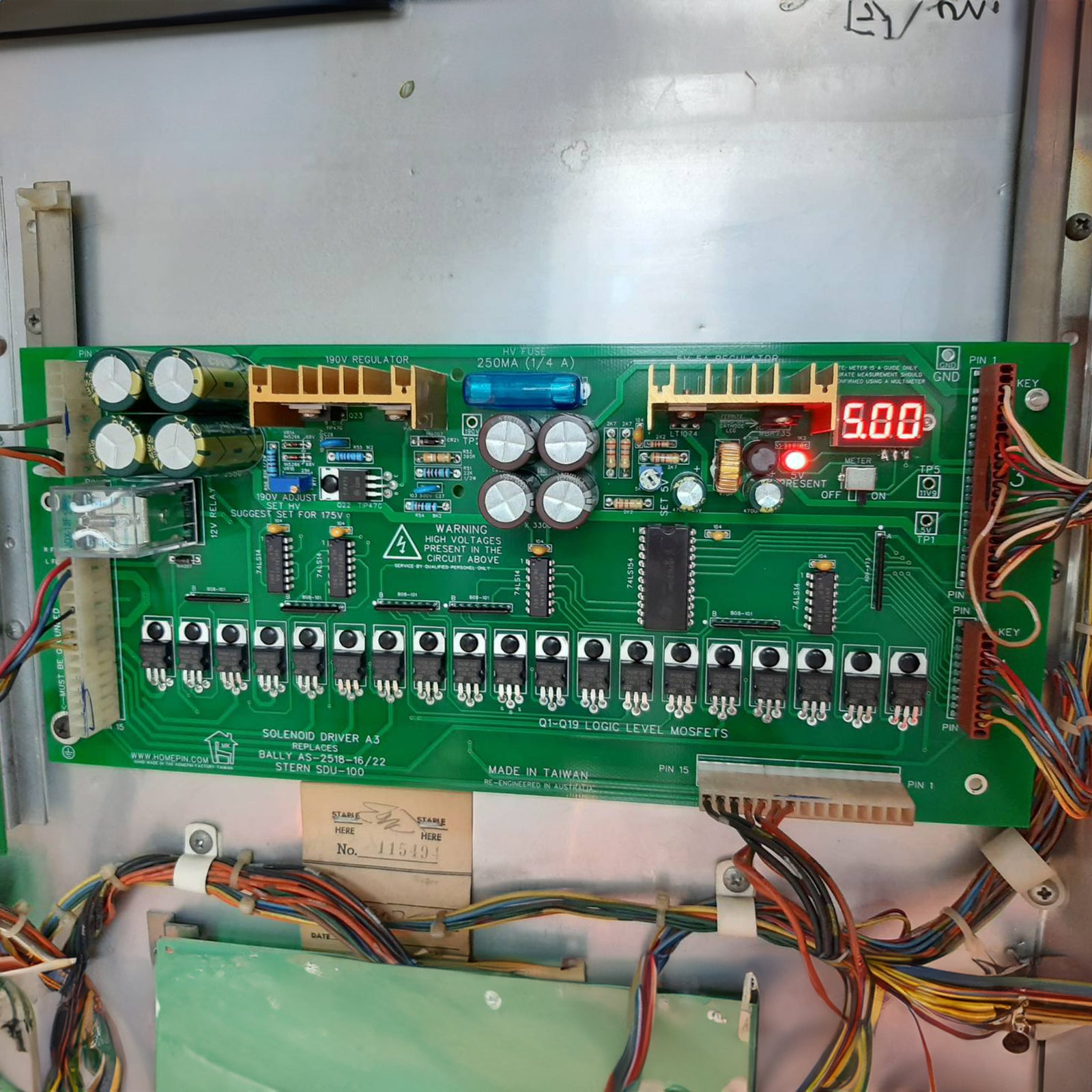 Nitro Pinball Machines Sales Parts and Accessories Homepin - Bally/Stern SS Solenoid Driver Board A3: AS-2518-16 / 22