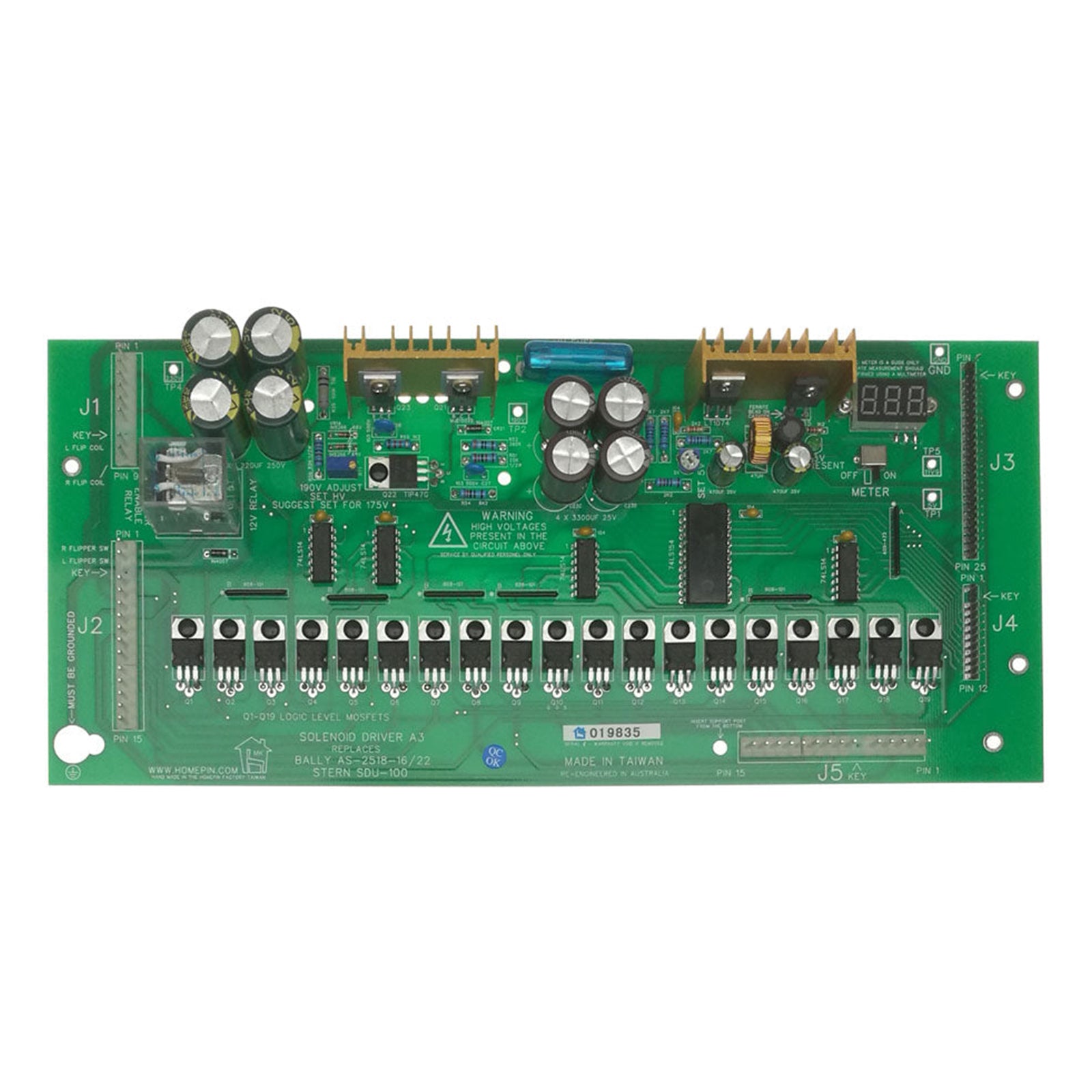 Nitro Pinball Machines Sales Parts and Accessories Homepin - Bally/Stern SS Solenoid Driver Board A3: AS-2518-16 / 22