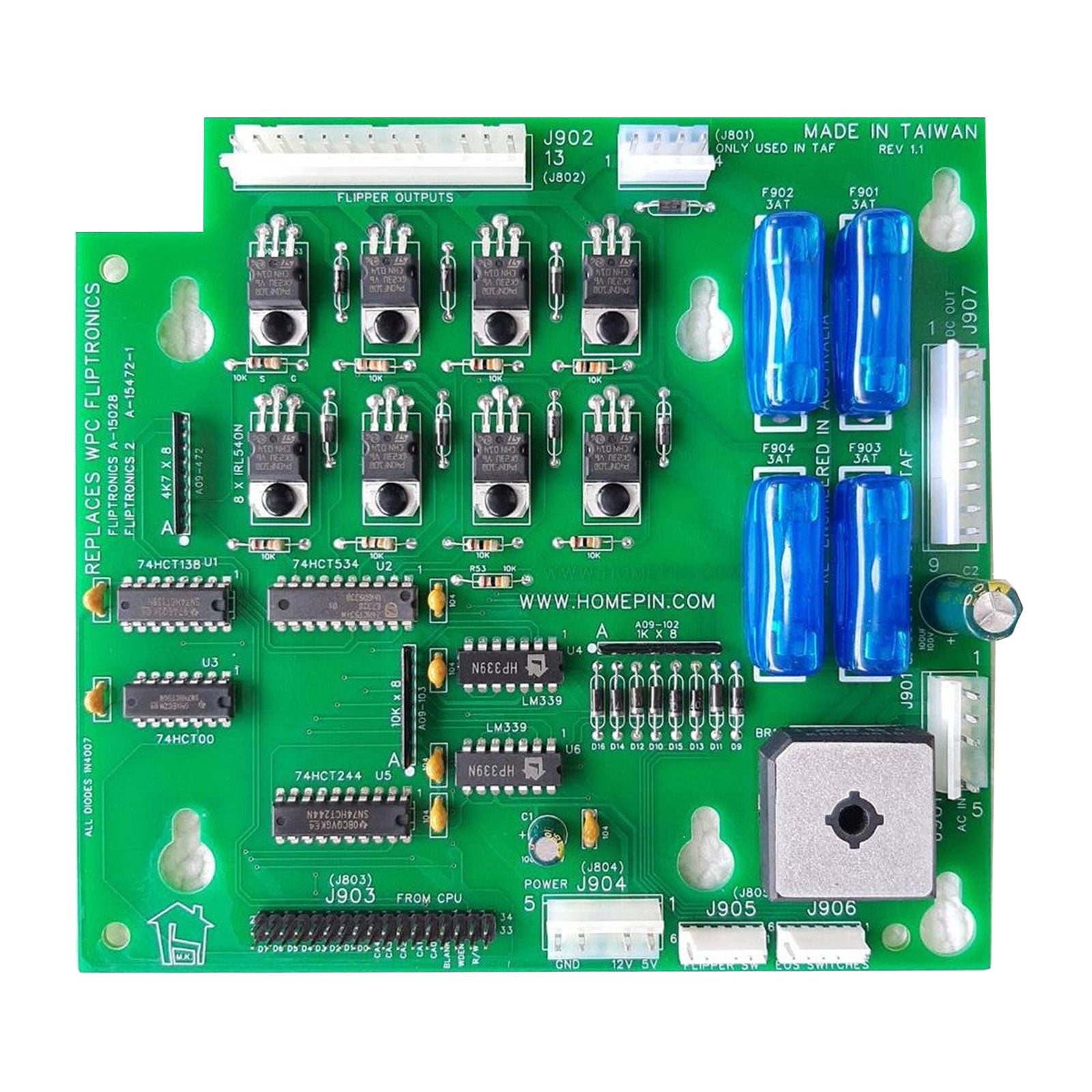 Nitro Pinball Machines Sales Parts and Accessories Homepin - Fliptronics Driver Board 1 & 2 Replacement: WMS A-15028 / A-15472-1