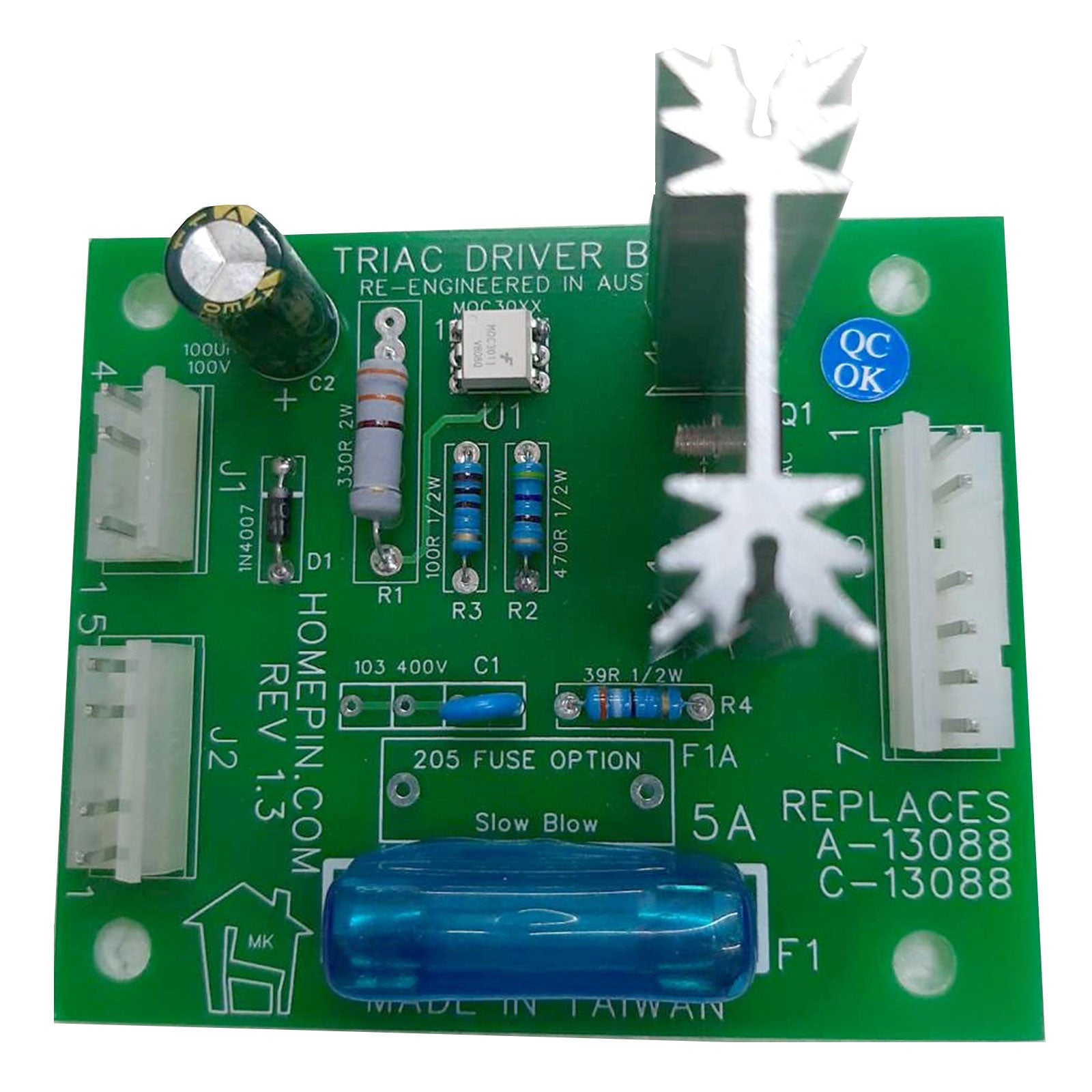 Nitro Pinball Sales Parts and Accessories Homepin - Triac Driver Board: WMS A-13088 / C-13088
