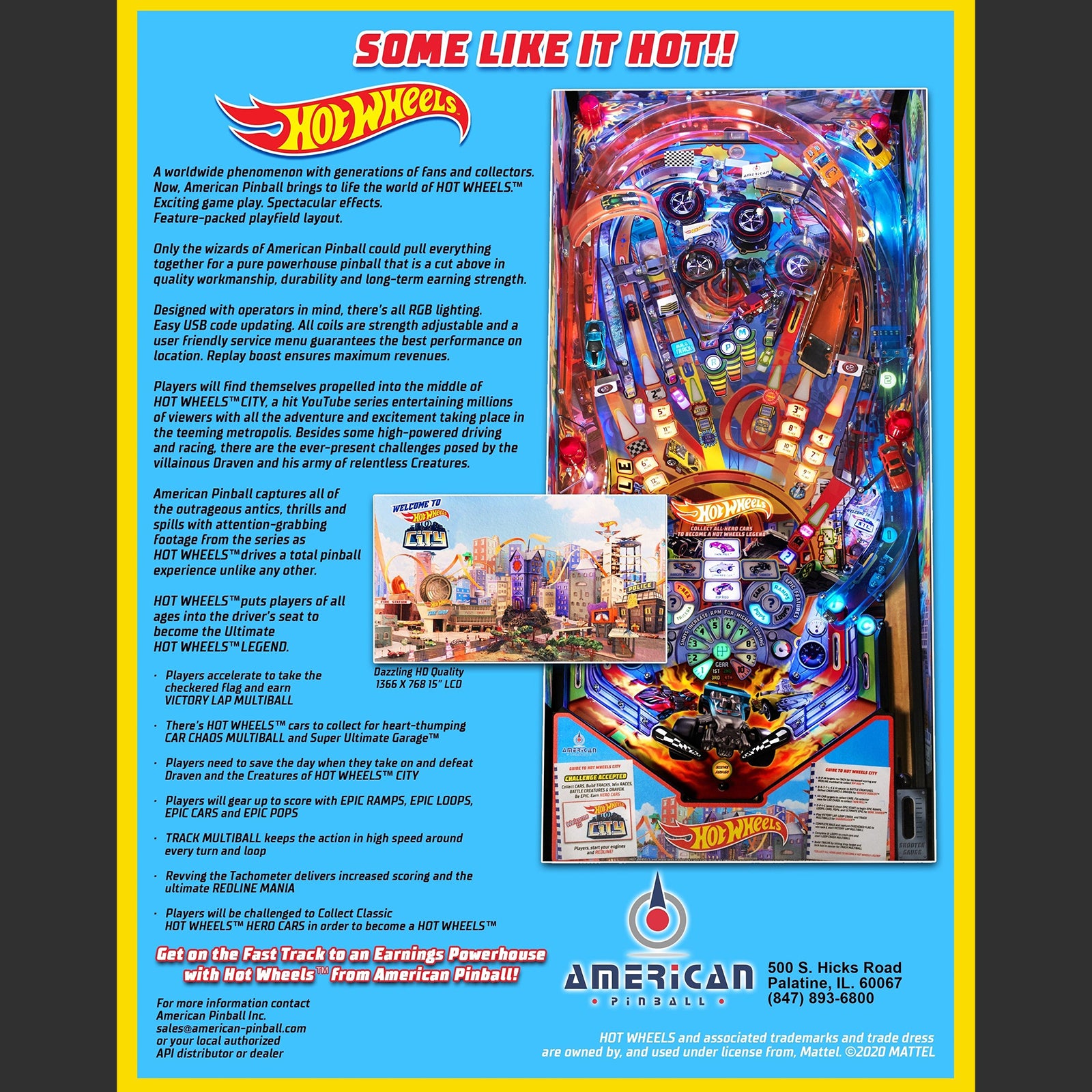 Nitro Pinball Sales Canada Hot Wheels Deluxe Edition American Pinball Machine