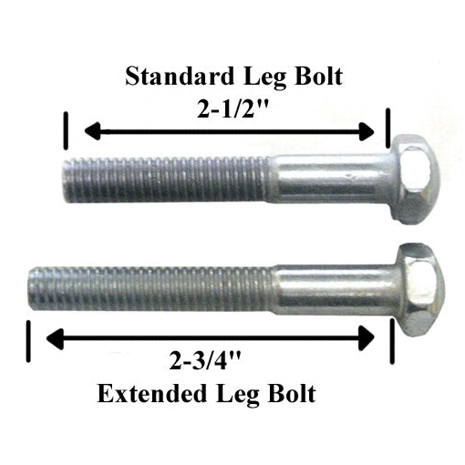 Nitro Pinball Sales Parts & Accessories Leg Bolt Extended Silver - 2-3/4" Wms/Bally/Stern