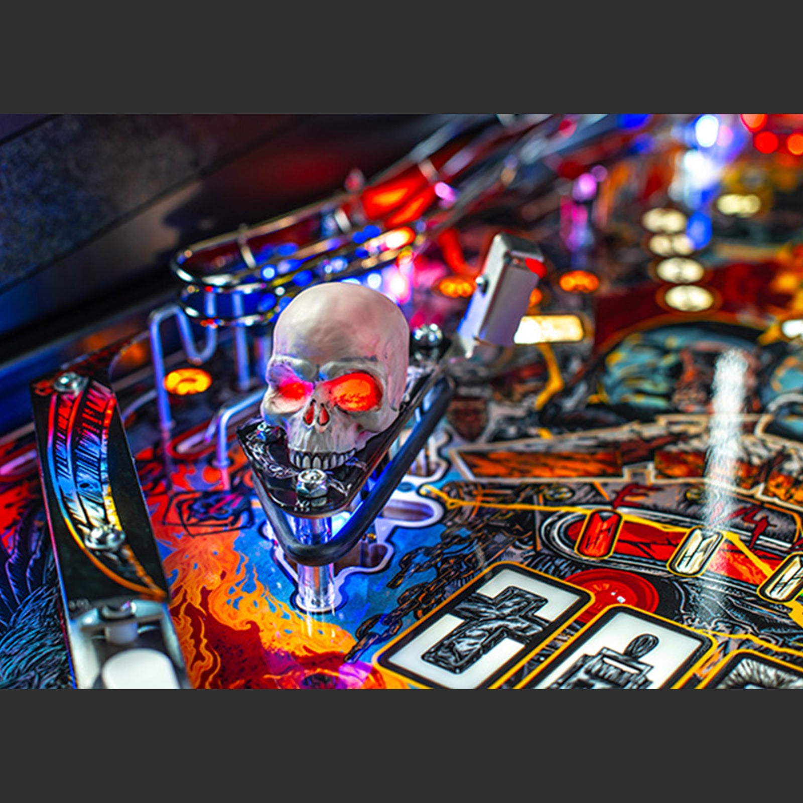 Nitro Pinball Canada Sales Stern Metallica Remastered Premium Pinball Machine Playfield