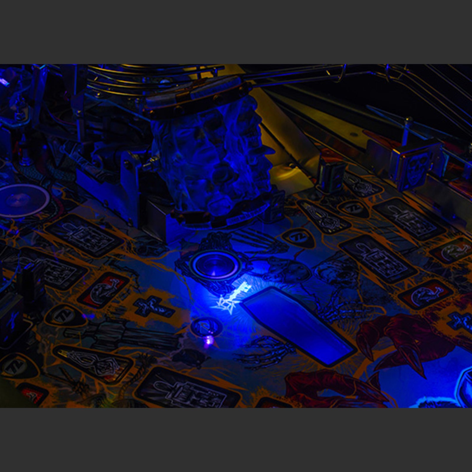 Nitro Pinball Canada Sales Stern Metallica Remastered Premium Pinball Machine Playfield