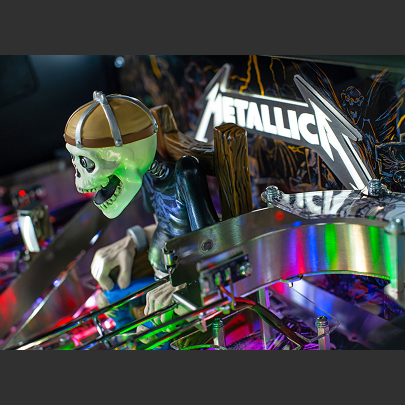 Nitro Pinball Canada Sales Stern Metallica Remastered Premium Pinball Machine Playfield