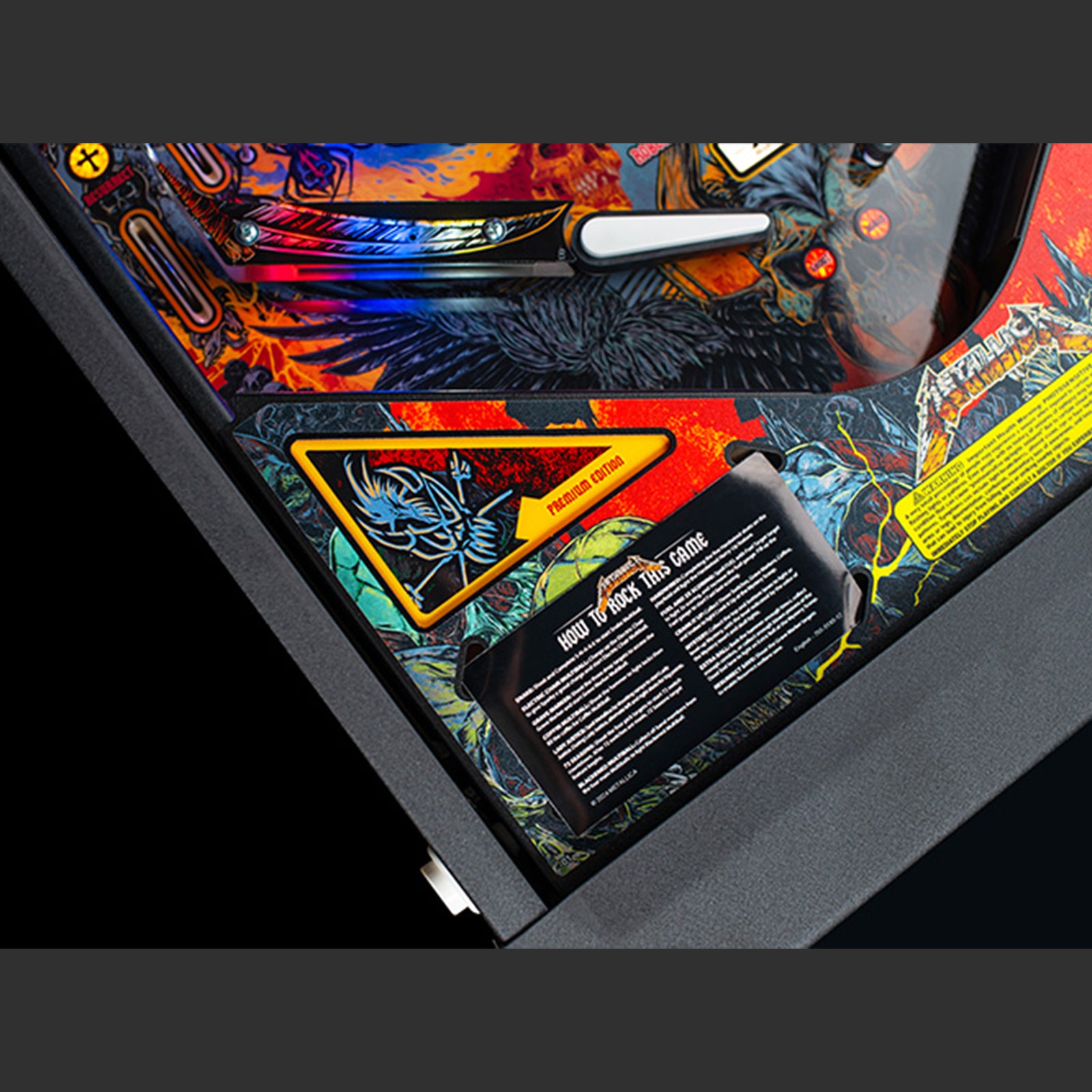 Nitro Pinball Canada Sales Stern Metallica Remastered Premium Pinball Machine Playfield