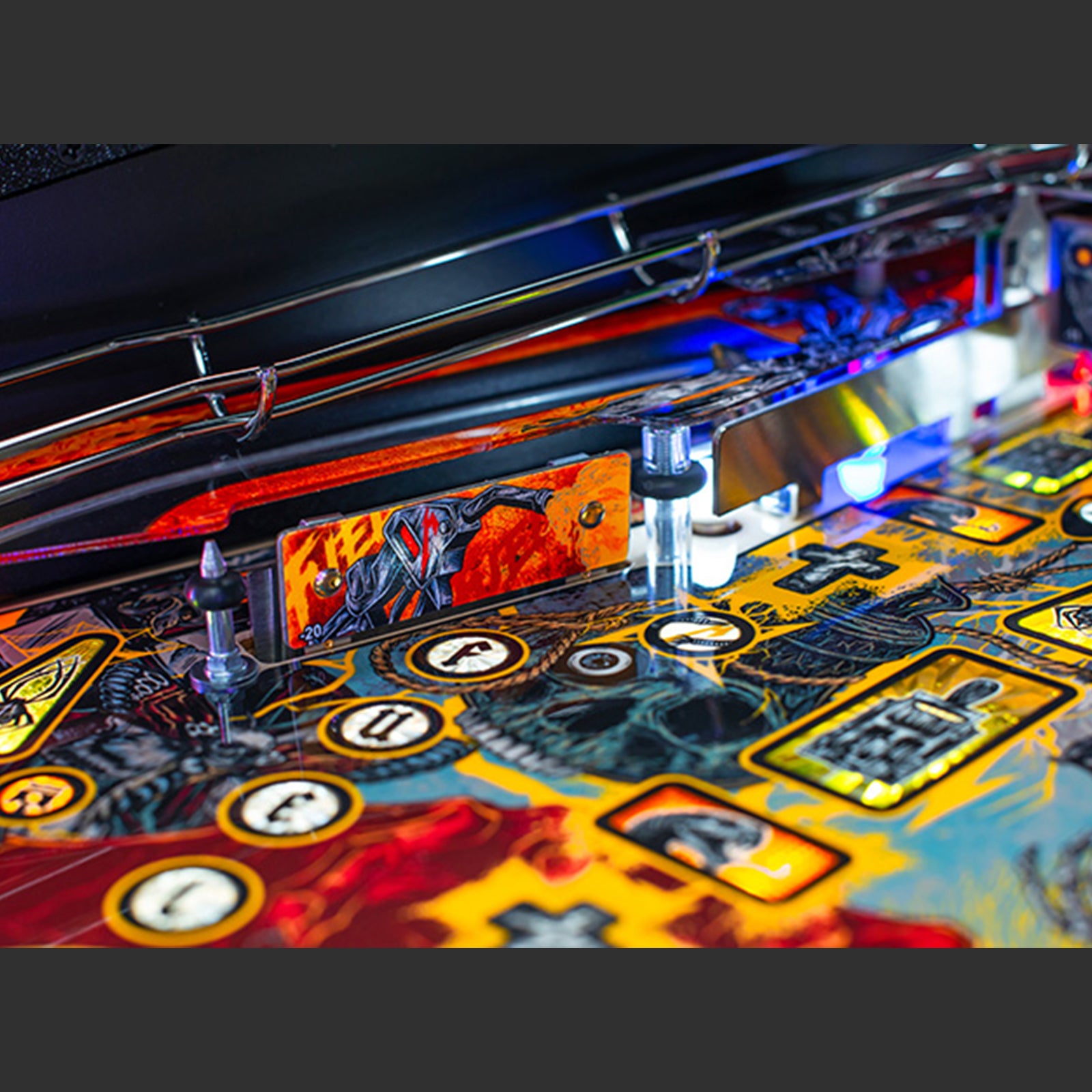 Nitro Pinball Canada Sales Stern Metallica Remastered Premium Pinball Machine Playfield