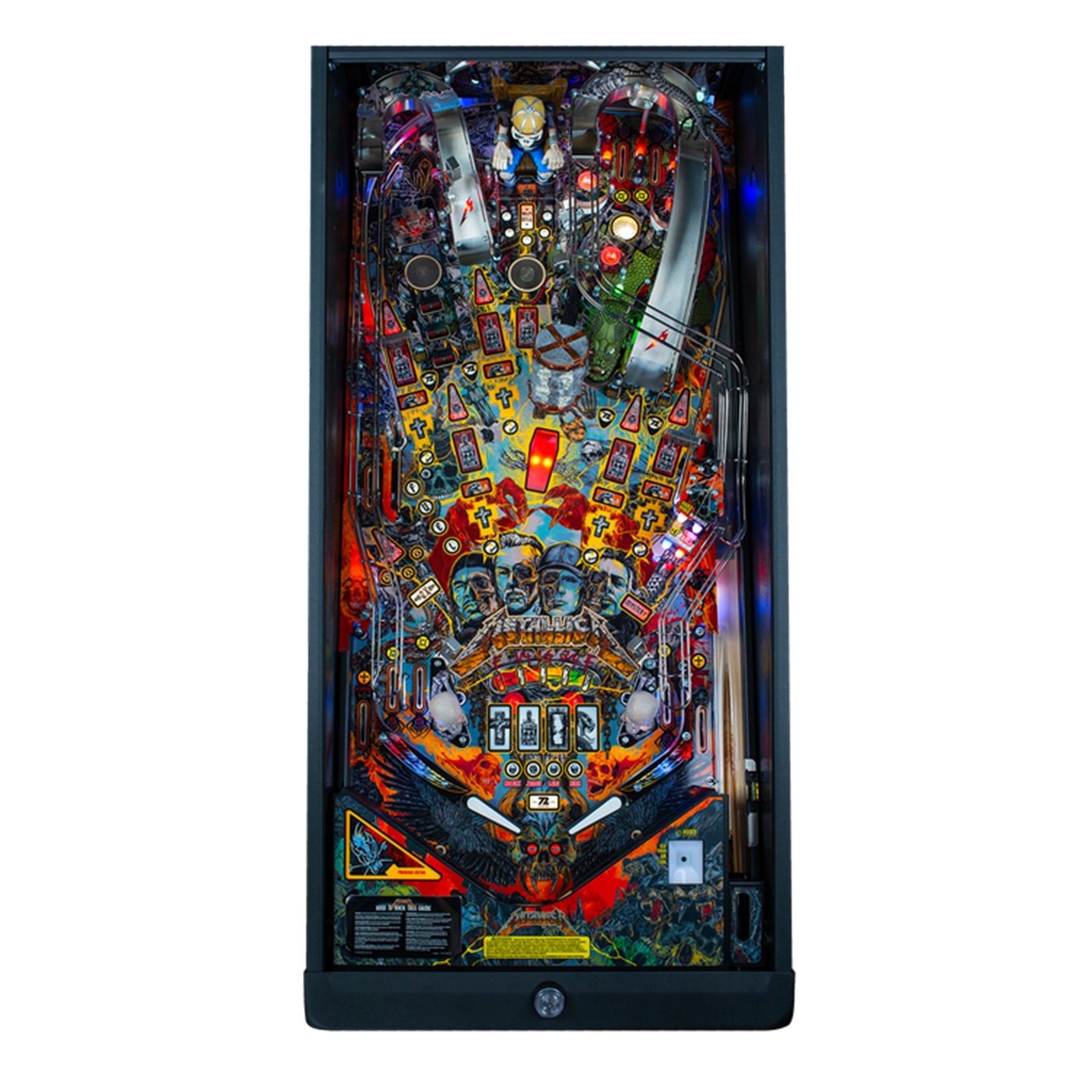 Nitro Pinball Canada Sales Stern Metallica Remastered Premium Pinball Machine Playfield