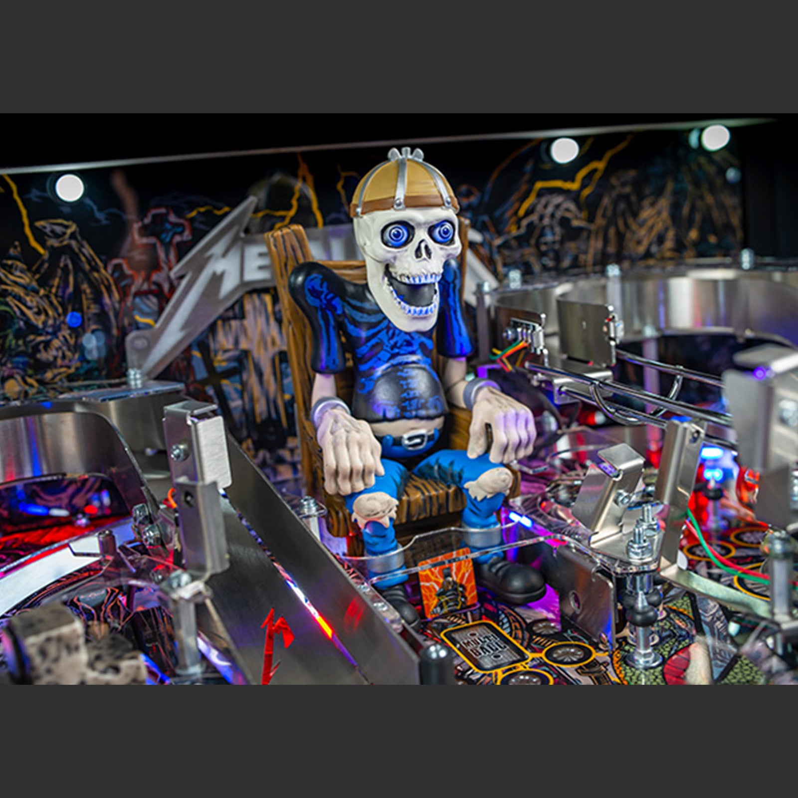 Nitro Pinball Canada Sales Stern Metallica Remastered Premium Pinball Machine Playfield