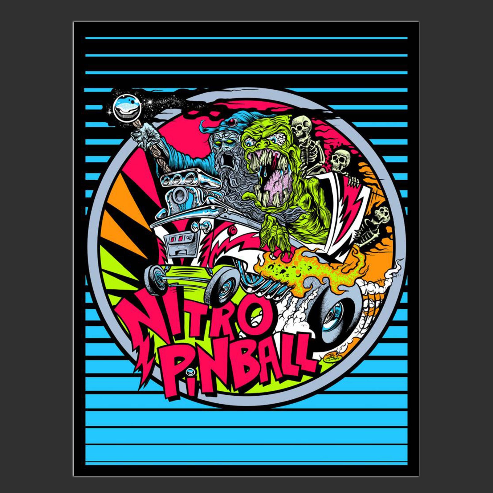 Nitro Pinball Sales Parts & Accessories Nitro Pinball L.E. Poster Designed: by Dirty Donny