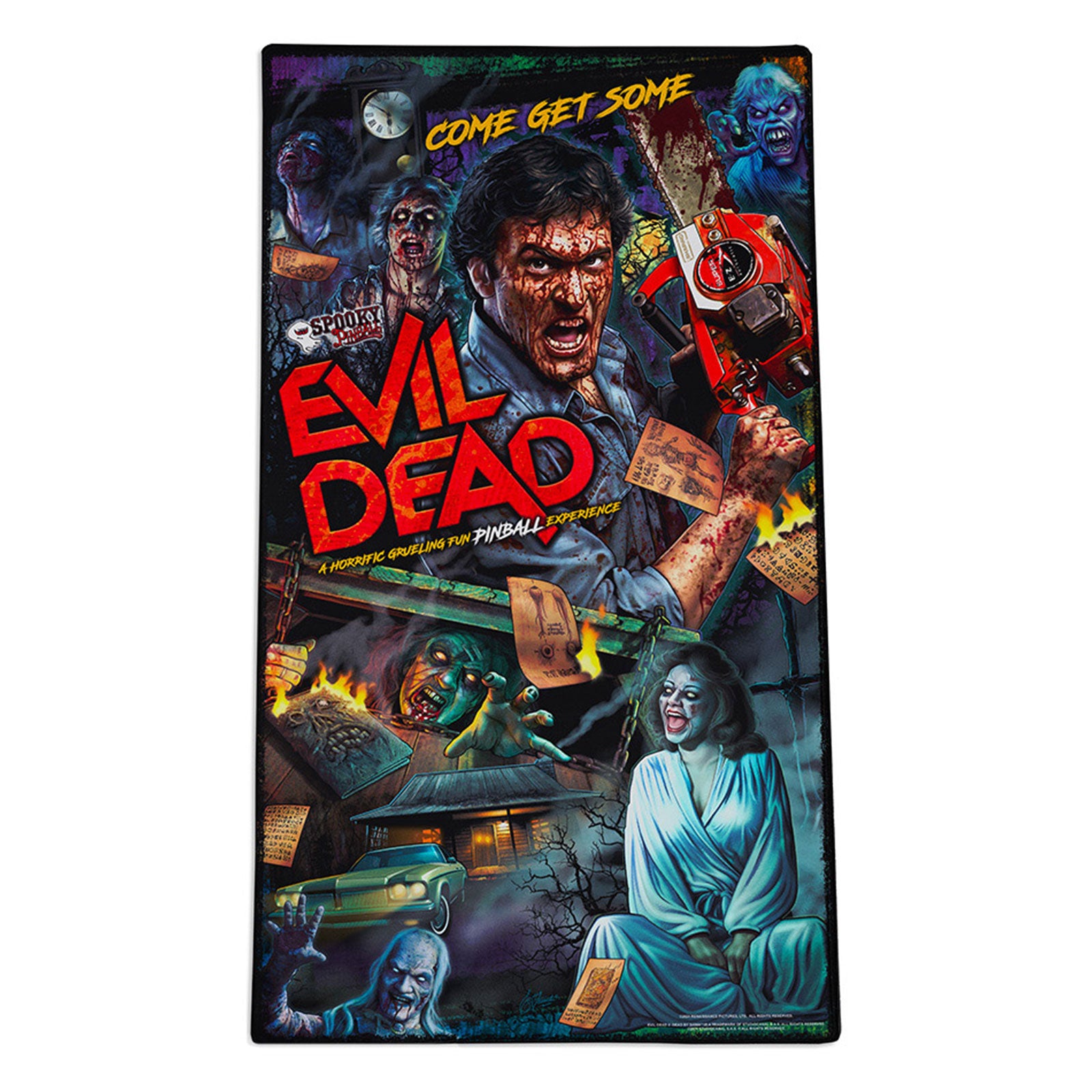 Nitro Pinball Sales Parts & Accessories Officially Licensed Spooky Evil Dead Pinball Glass Dust Cover