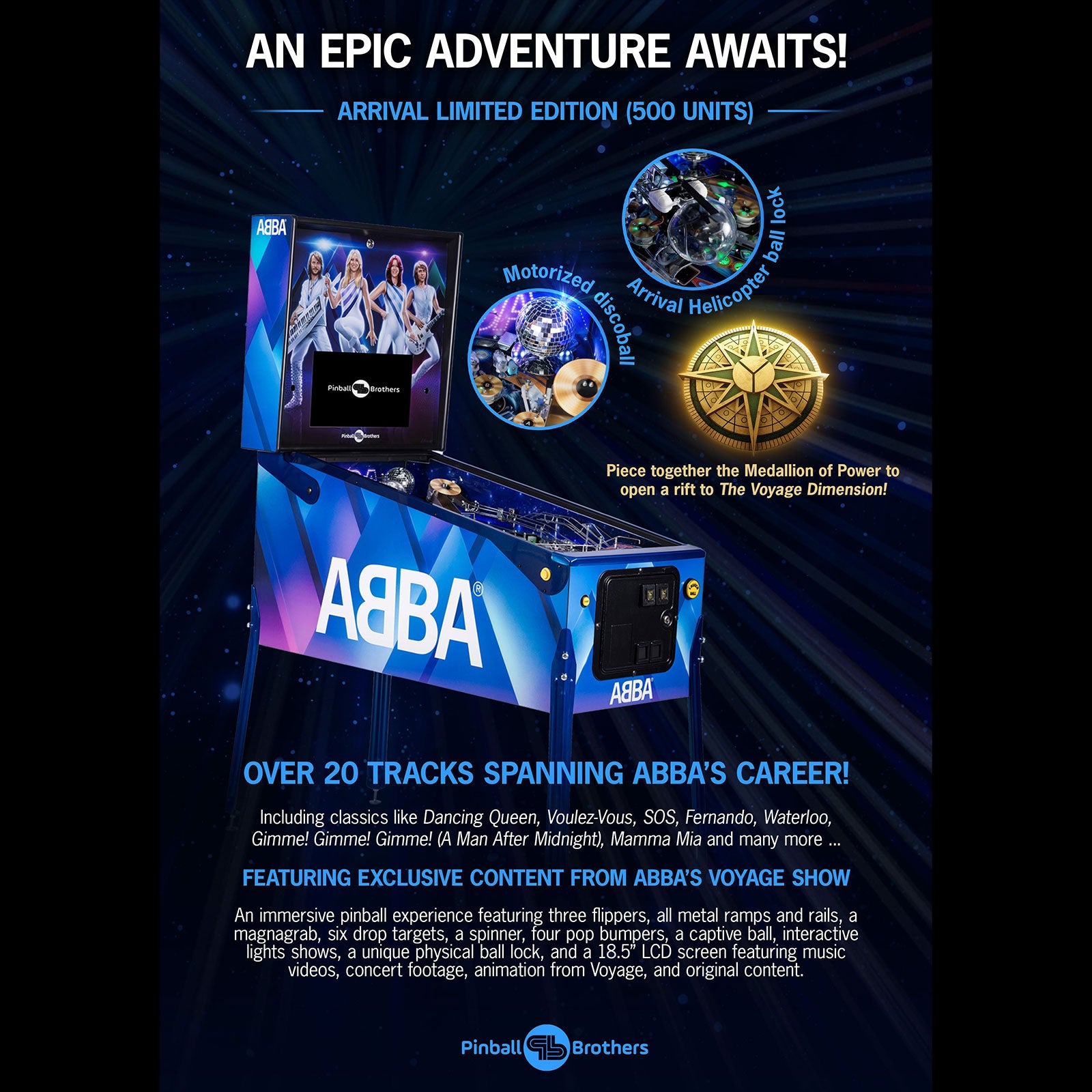 Nitro Pinball Canada - Pinball Machines ABBA ARRIVAL Limited Edition