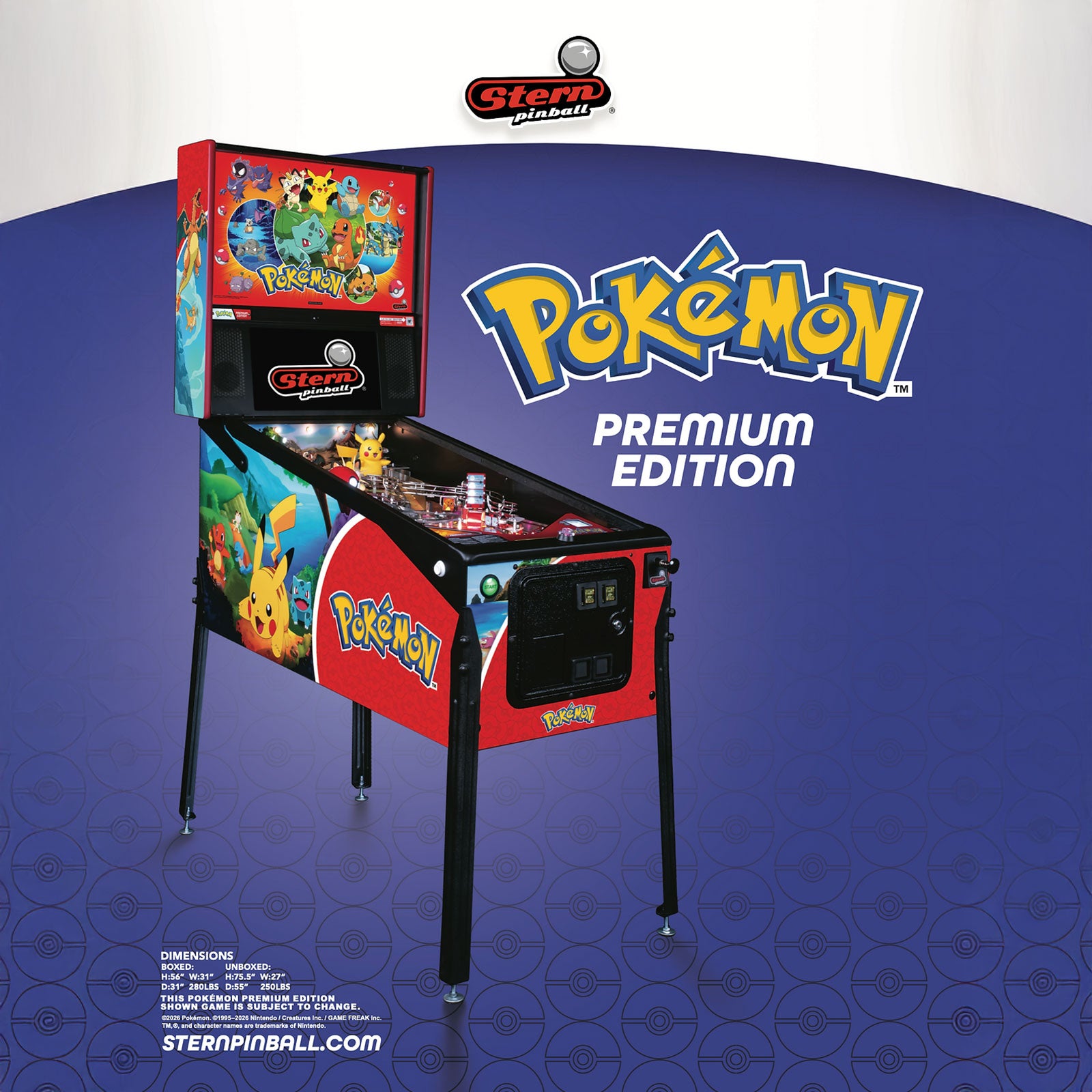 Nitro Pinball Sales Pokémon Premium Stern Pinball Machine