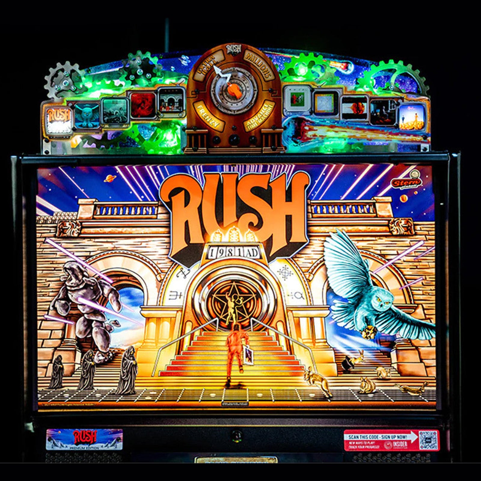 Nitro Pinball Sales Canada Stern Accessories RUSH "Spirit of Radio" Pinball Topper