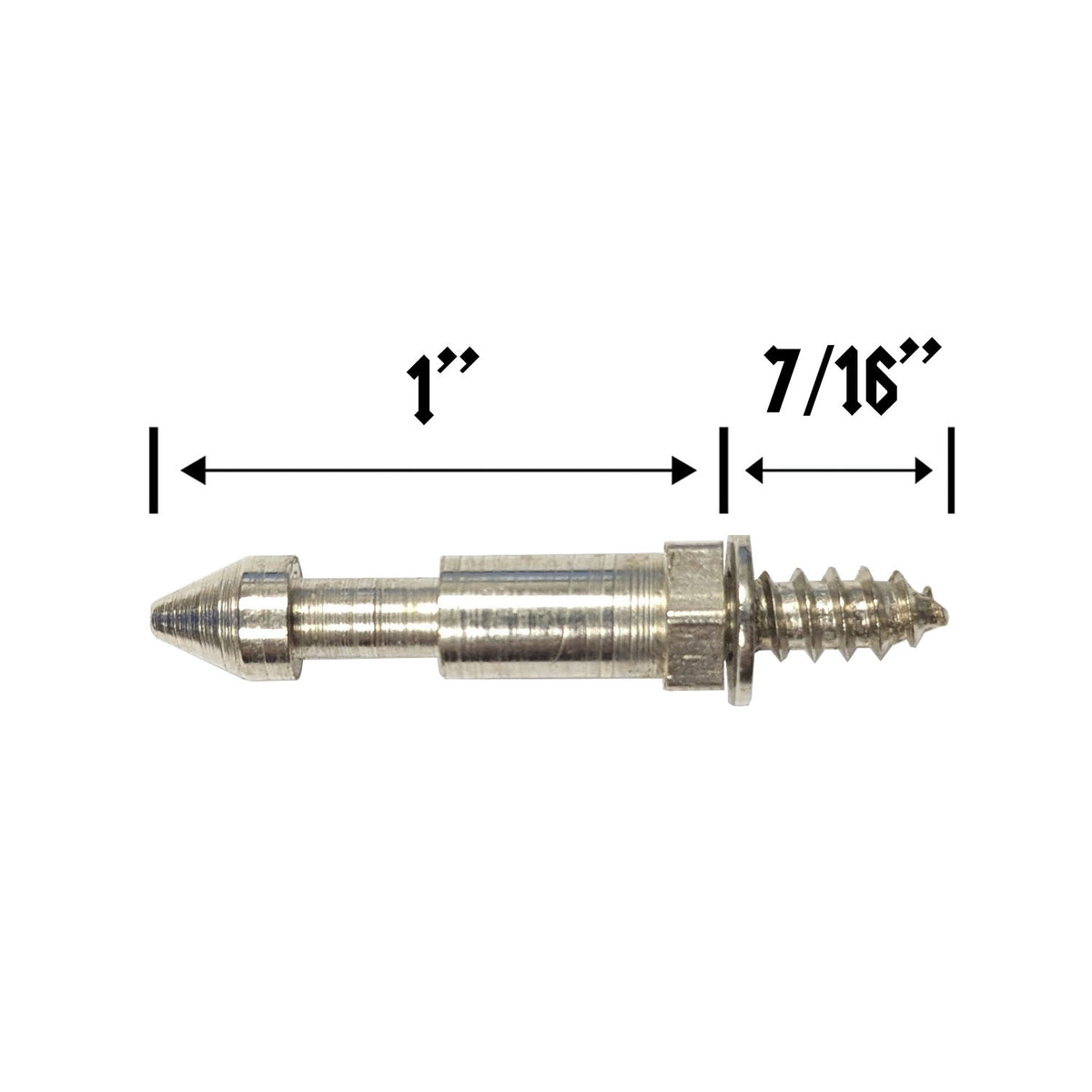 1-7/16" Tall Metal Post (w/cutaway) Wood Screw Base Capcom #SM00151