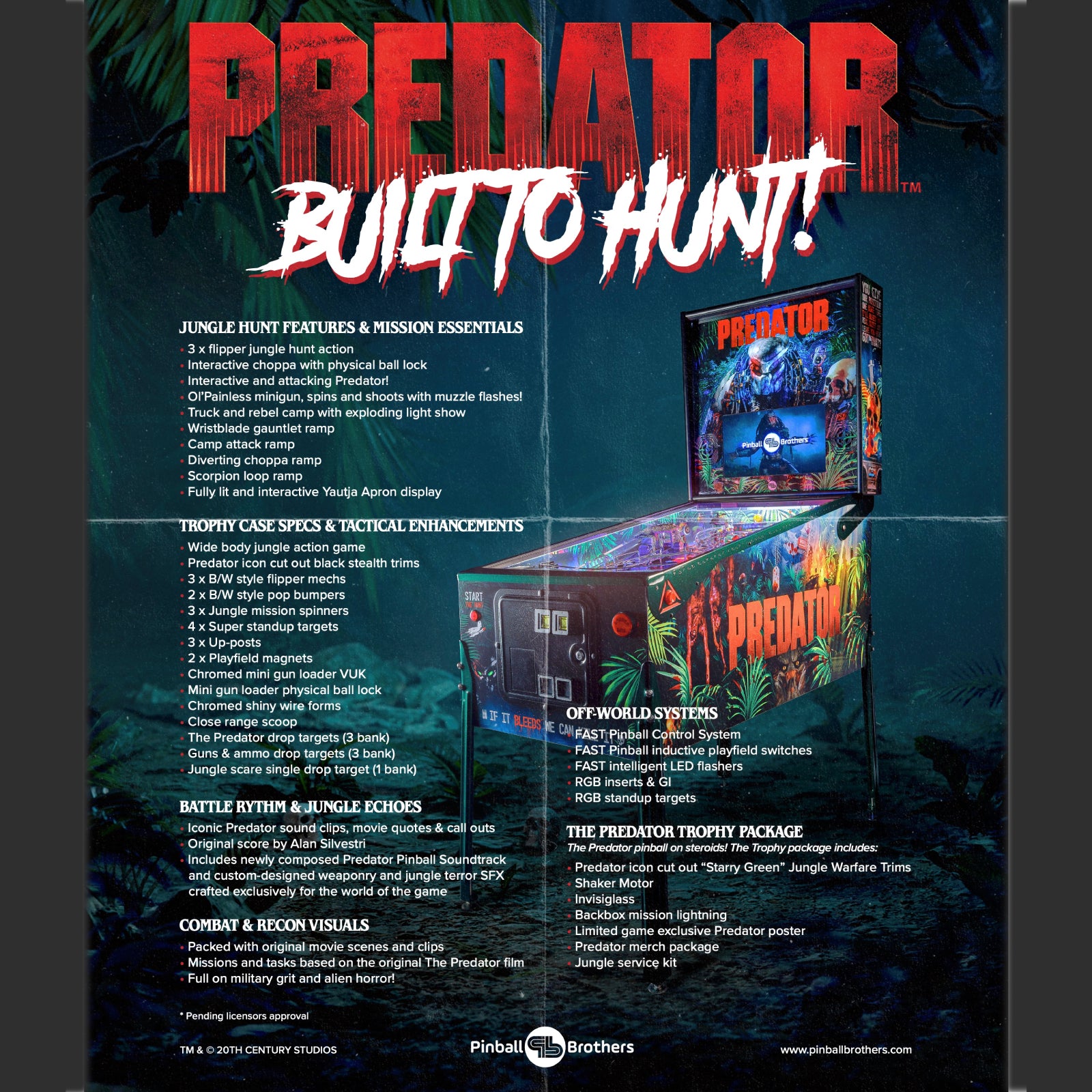 Nitro Pinball Sales The Predator by Pinball Brothers Pinball Machine