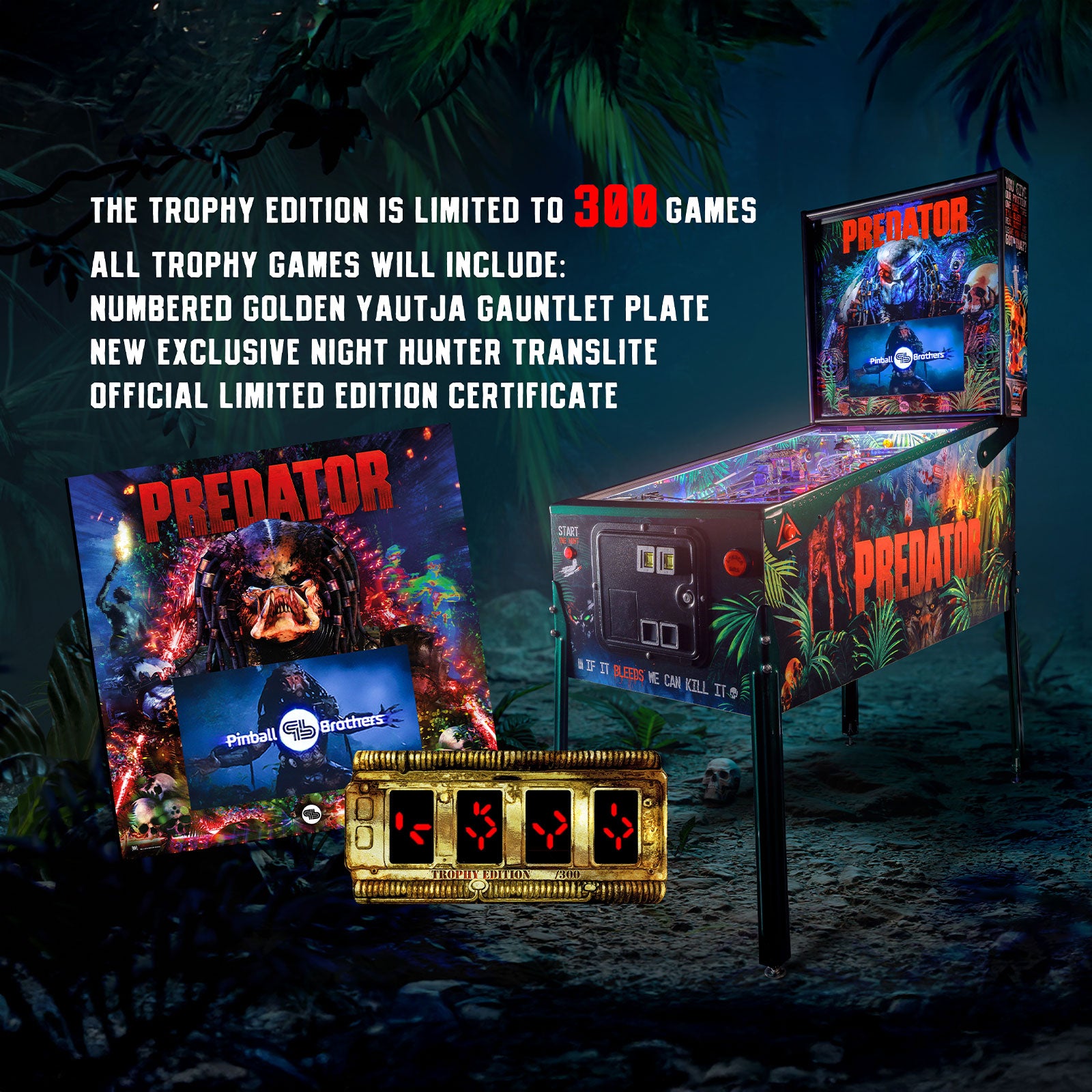Nitro Pinball Sales Parts & Accessories The Predator Trophy Edition Pinball Machine