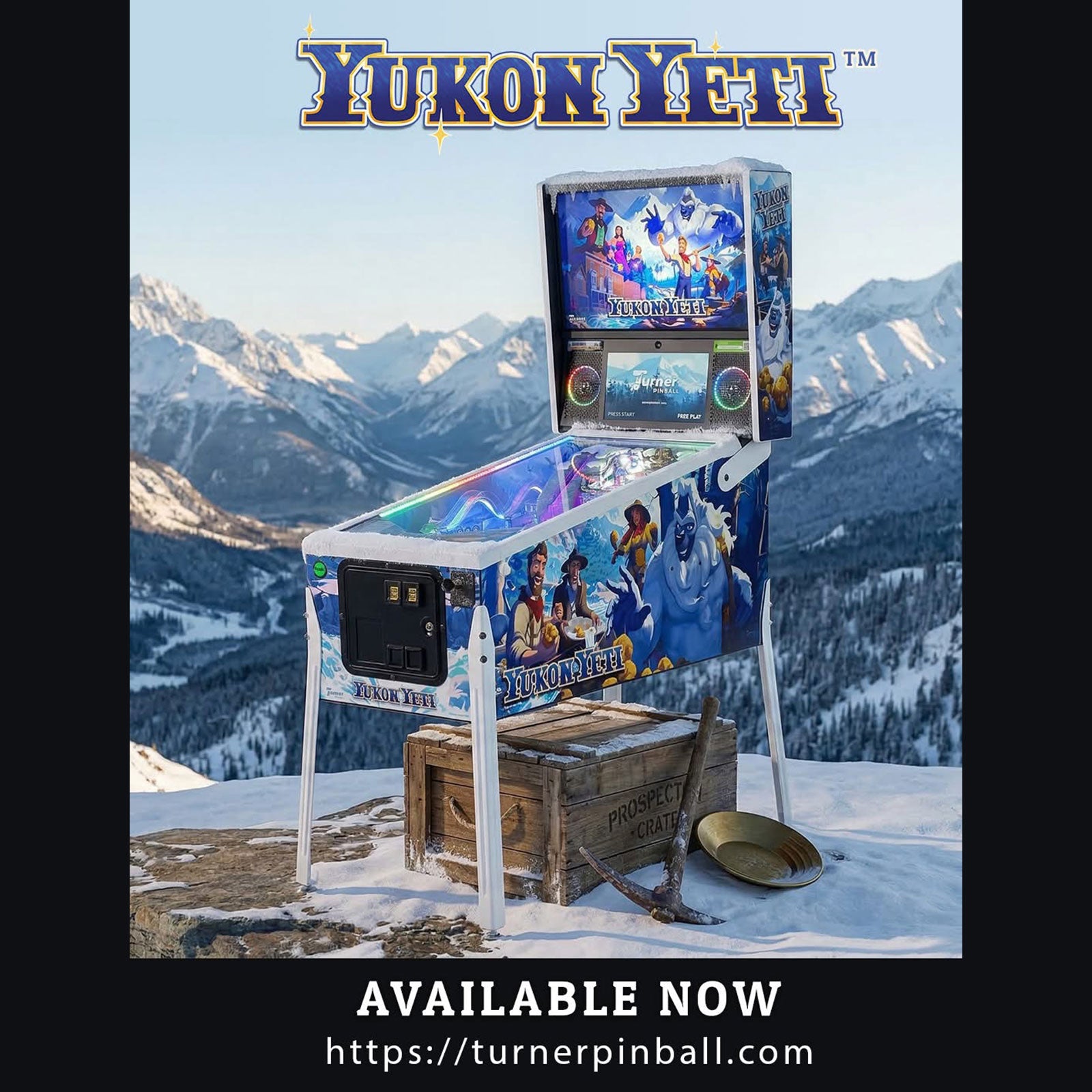 Nitro Pinball Sales Yukon Yeti Pinball Machine by Turner Pinball