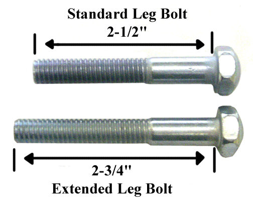 Leg Bolt Extended Silver - 2-3/4" Wms/Bally/Stern