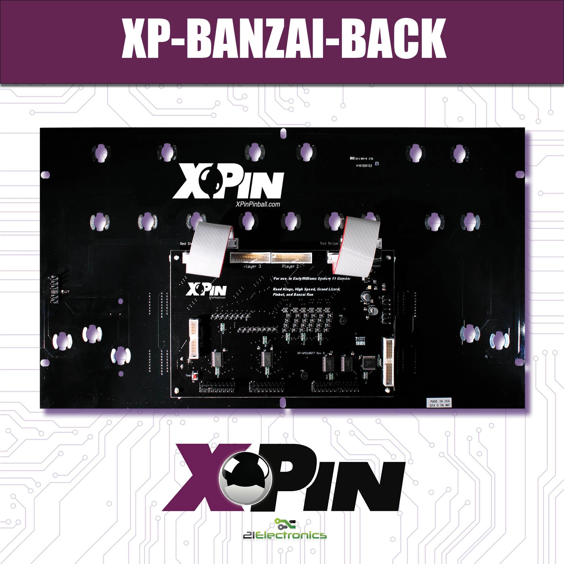 Nitro Pinball Sales Parts & Accessories XP-BANZAI-O / WILLIAMS SYSTEM 11B: BANZAI RUN
