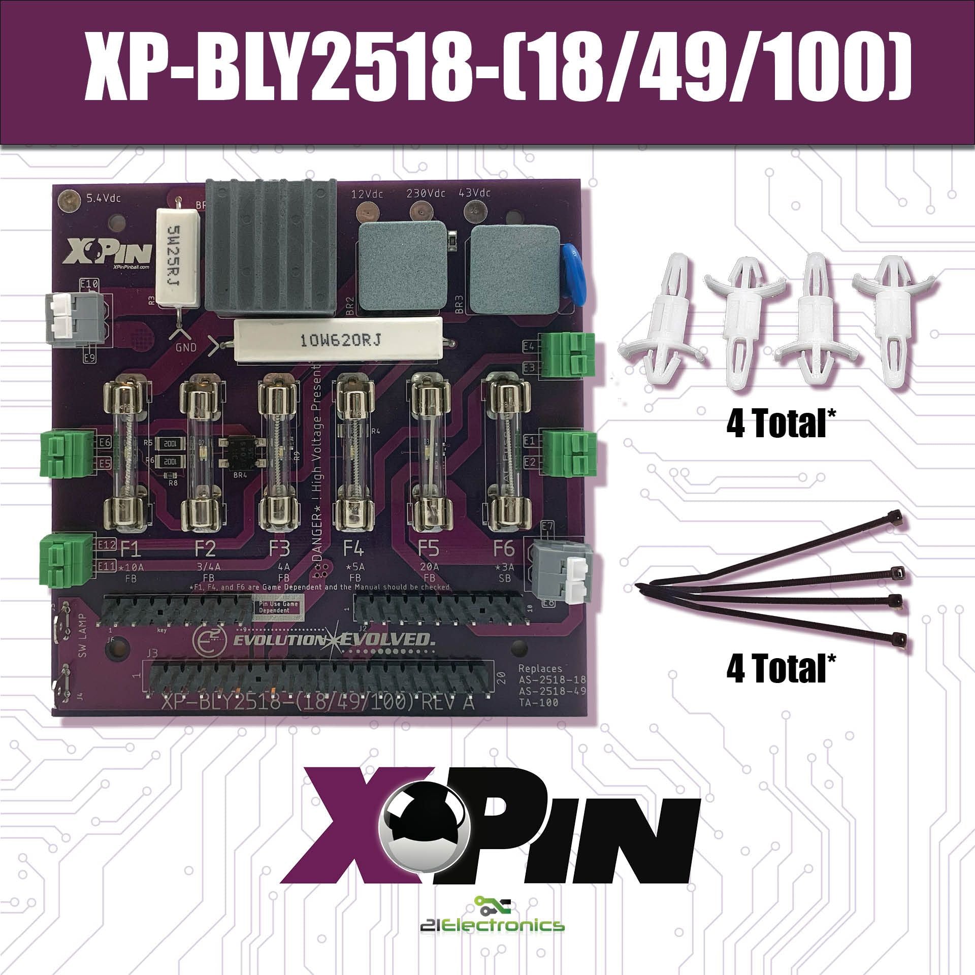 XP-BLY2518-(18/49/100) / CLASSIC BALLY/STERN RECTIFIER BOARD