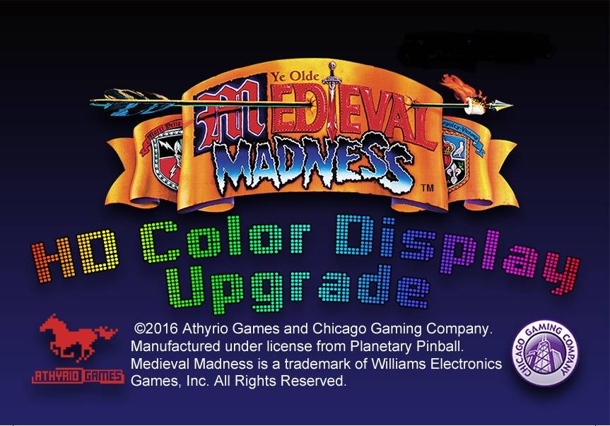 Medieval Madness Remake High Def Color UPGRADE (FOR REMAKE ONLY) - Nitro Pinball Sales