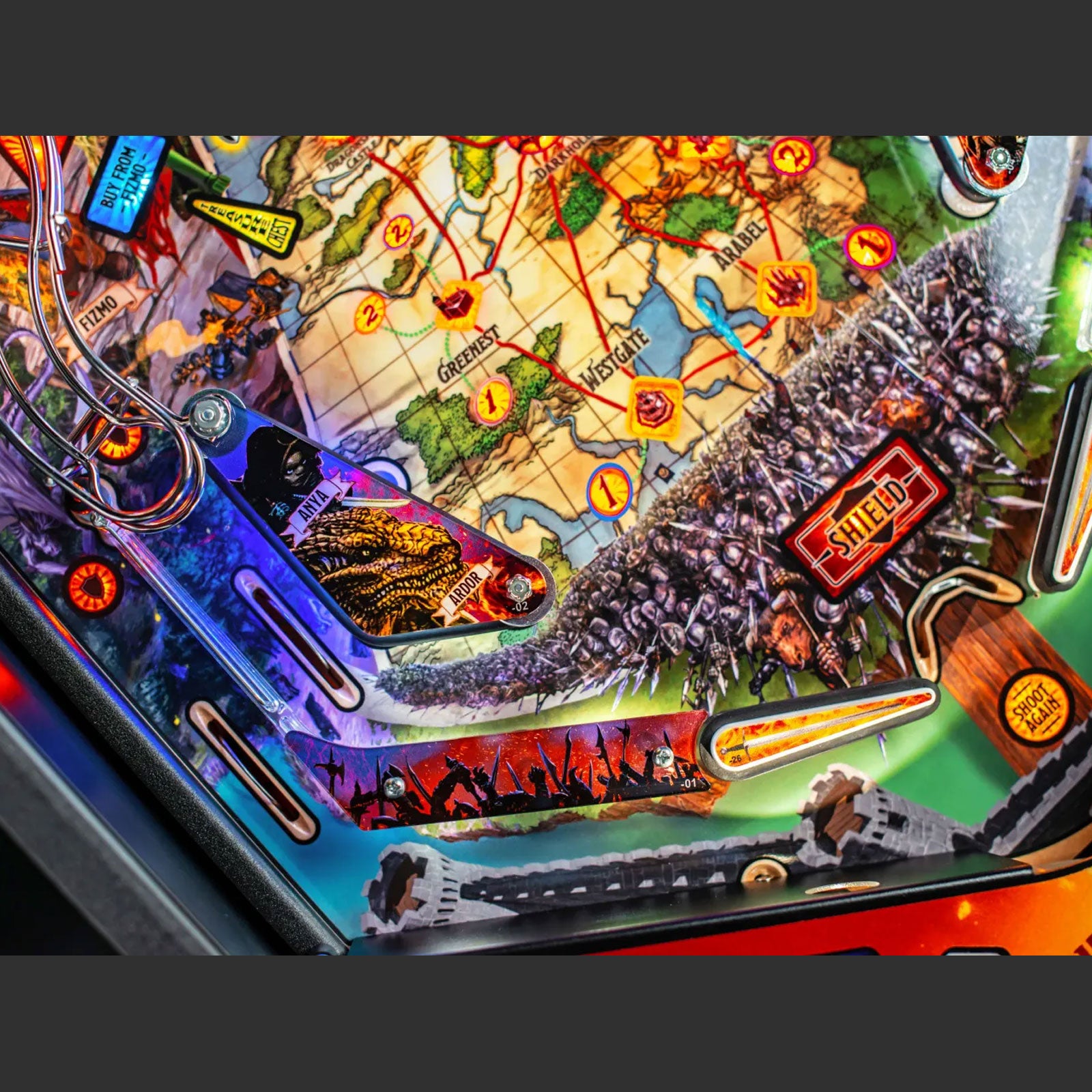 Nitro Pinball Sales Stern Pinball Machine Dungeons & Dragons: The Tyrant’s Eye PREMIUM