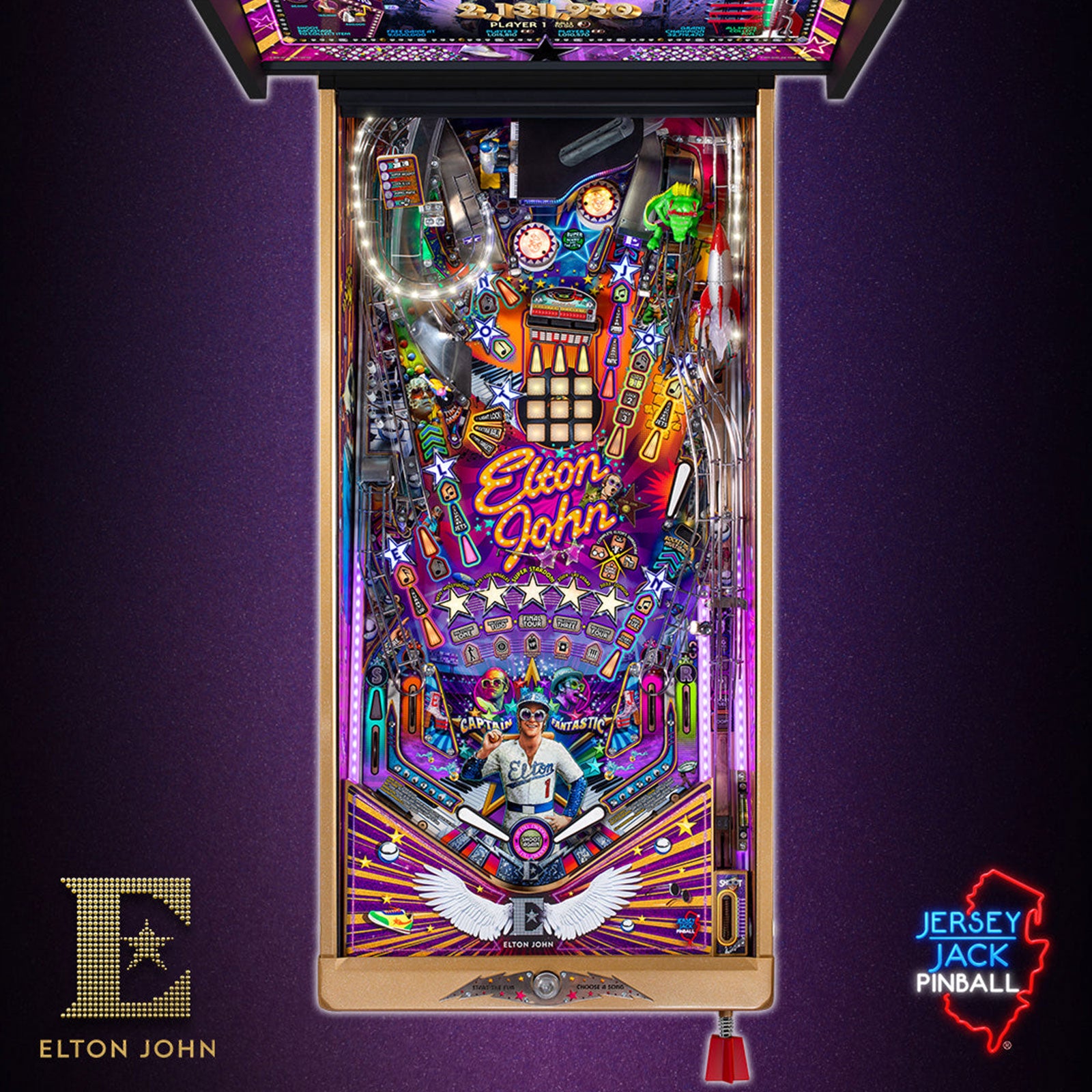 Nitro Pinball Sales  Jersey Jack Pinball Machine ELTON JOHN Collector's Edition