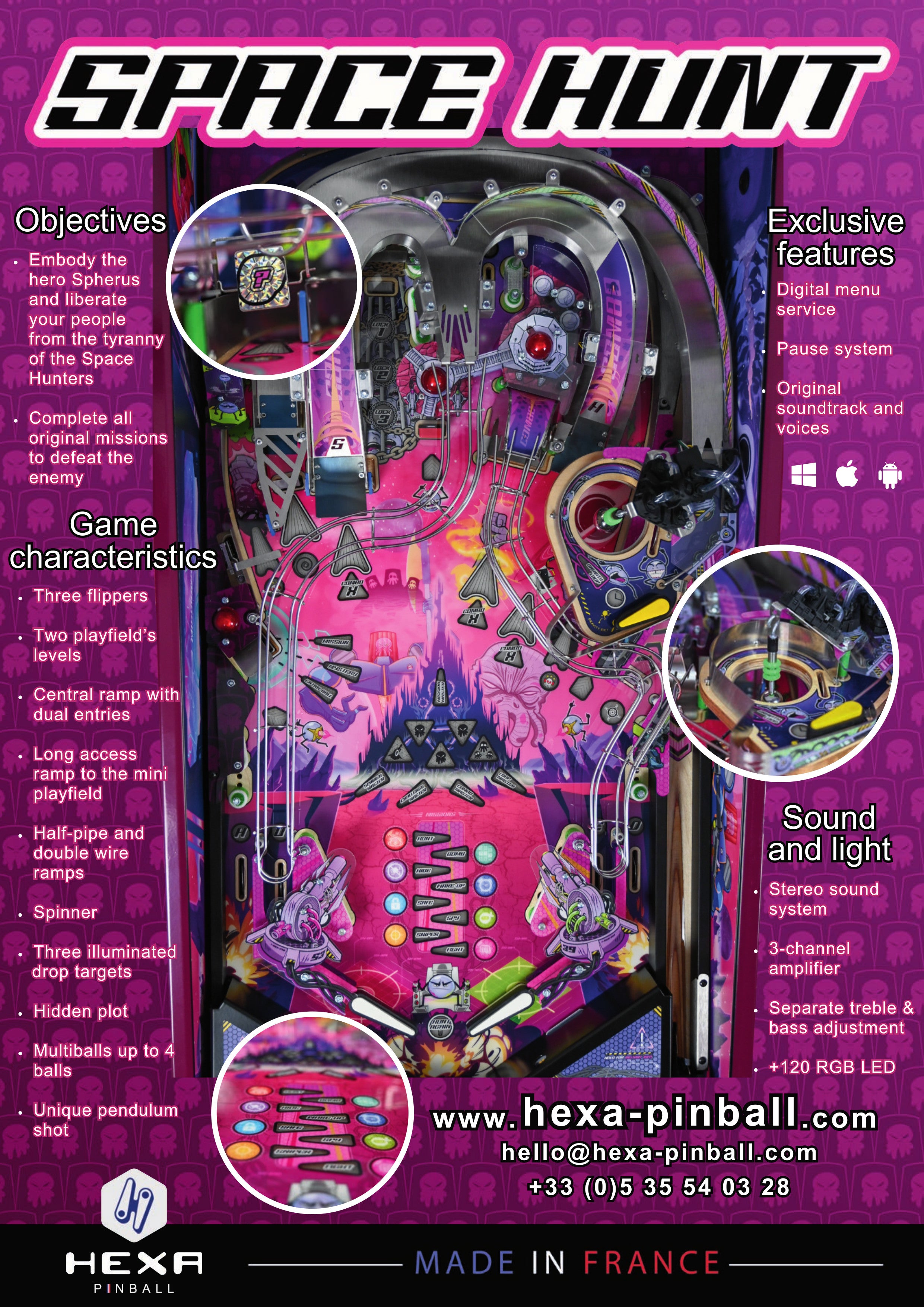Space Hunt Classic by HEXA Pinball - IN STOCK!