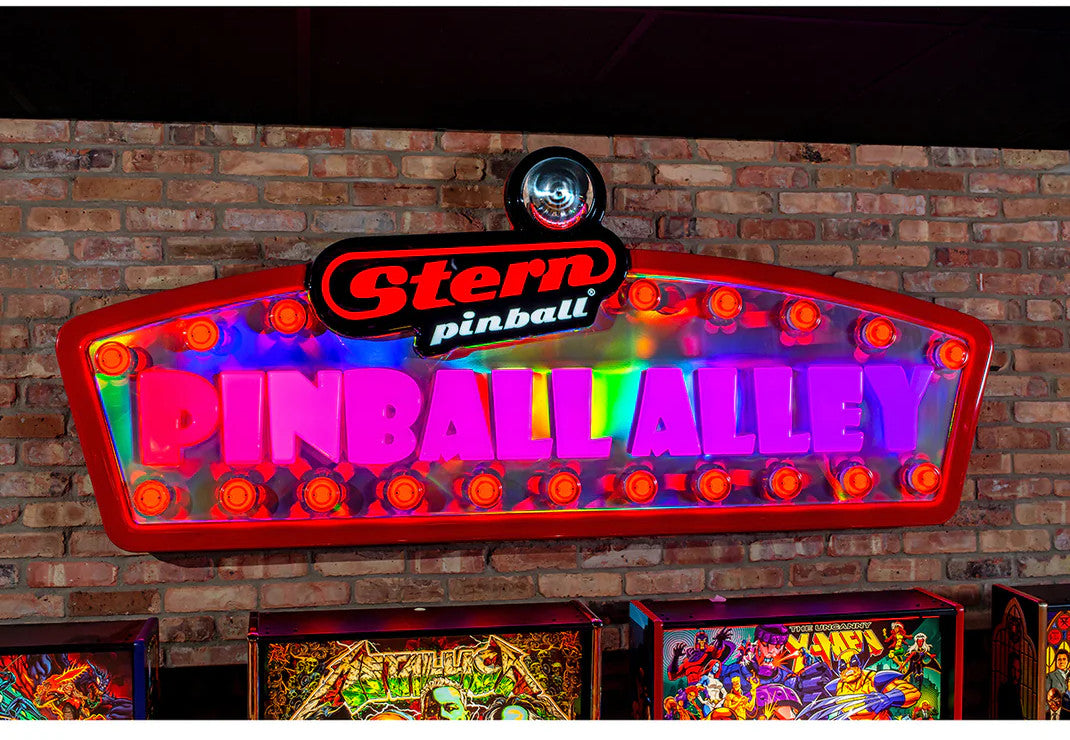 STERN "PINBALL ALLEY" ARCADE SIGN - IN STOCK!