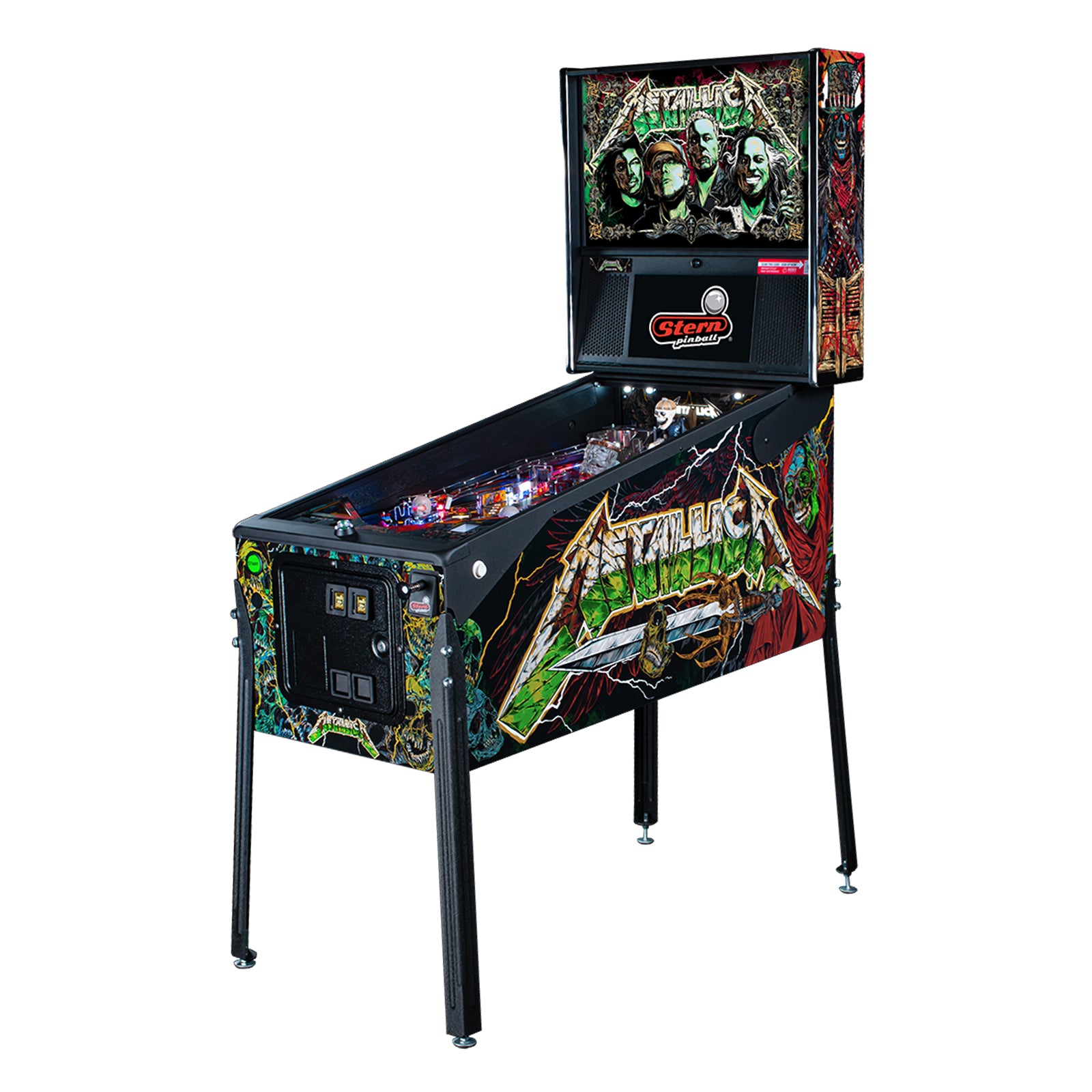 Nitro Pinball Canada Sales Stern Metallica Remastered Premium Pinball Machine Playfield