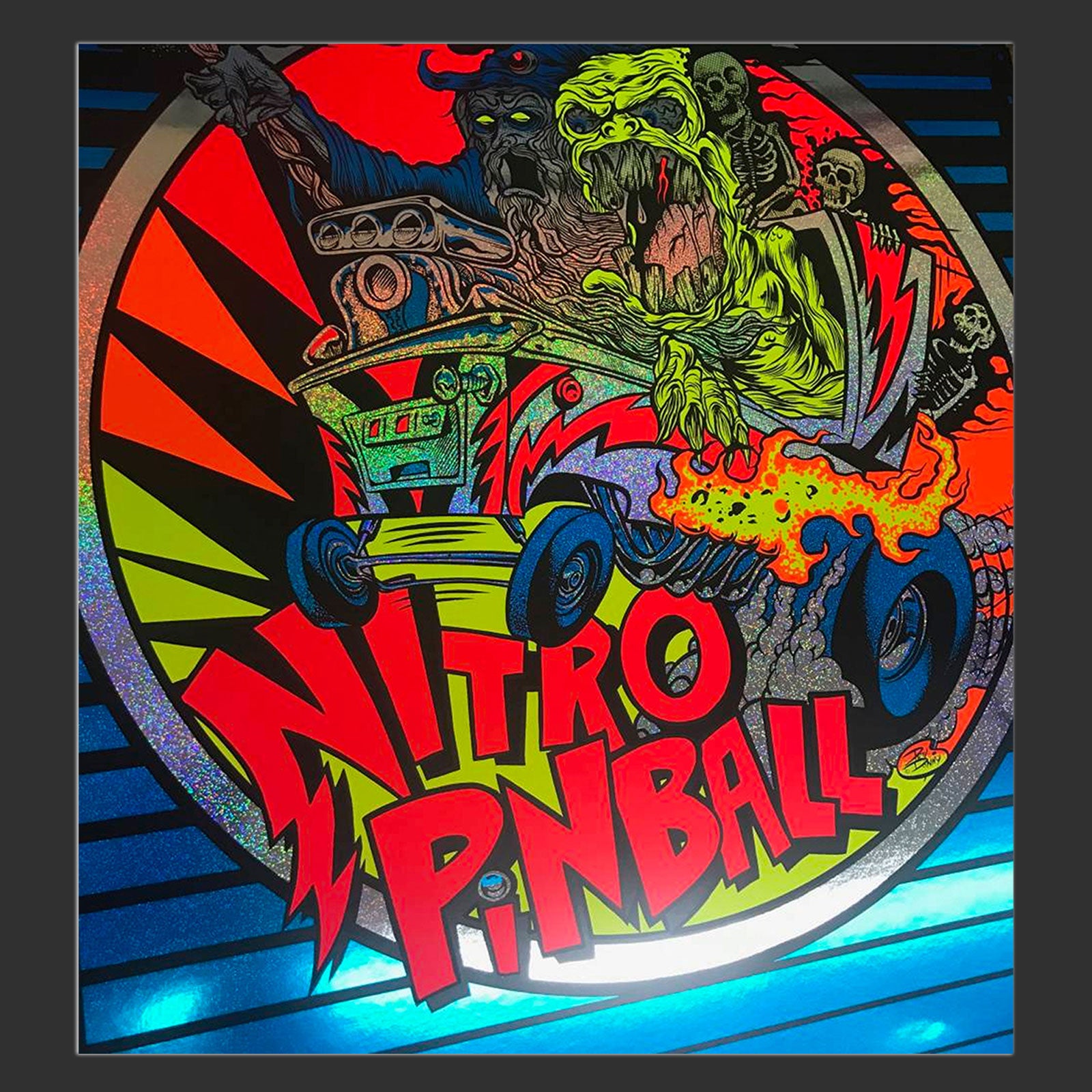 Nitro Pinball Sales Parts & Accessories Nitro Pinball L.E. Poster SPARKLE Designed: by Dirty Donny