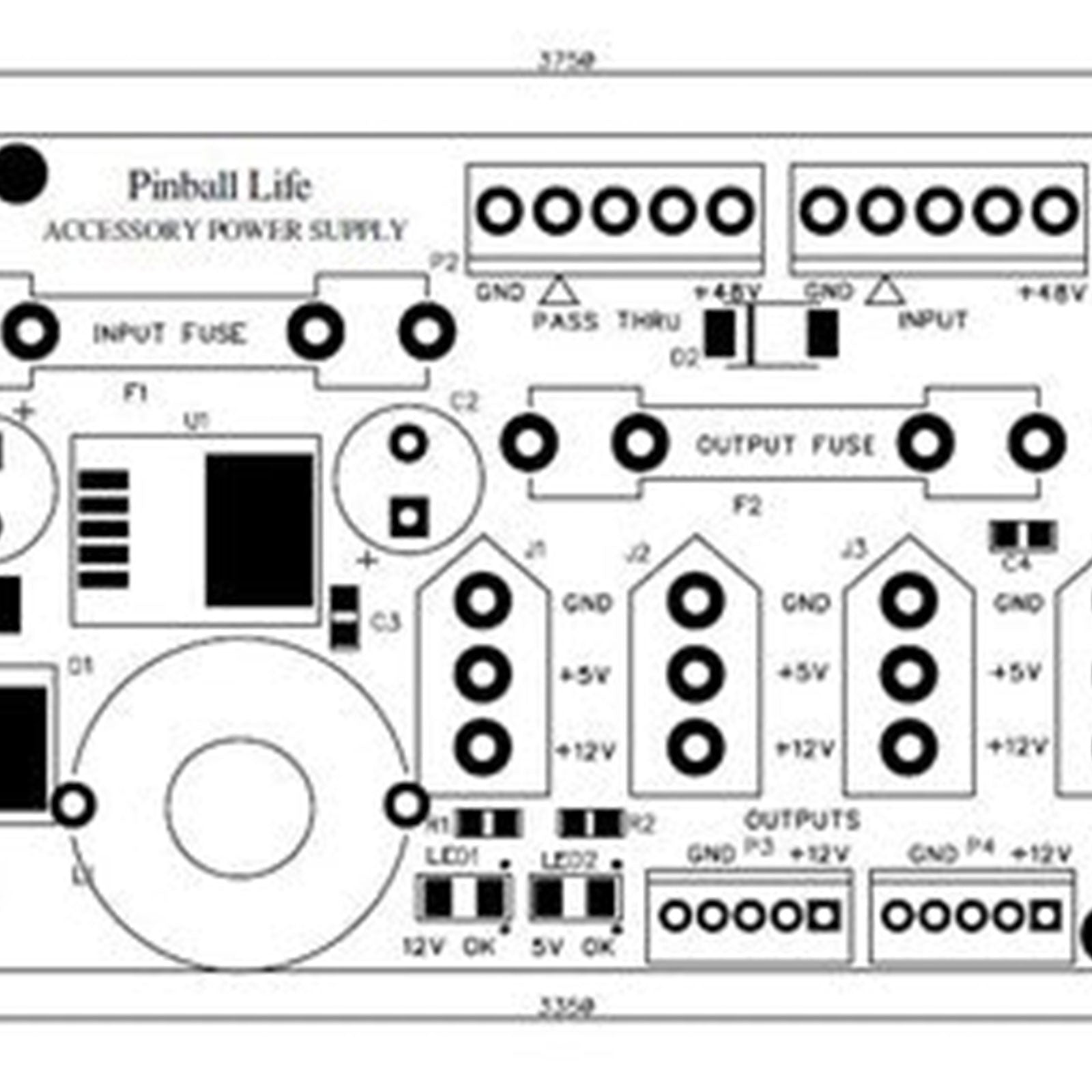 Nitro Pinball Sales Parts & Accessories Power Supply-Stern SPIKE/SPIKE2 Sys Pins (Cabinet Mounting)