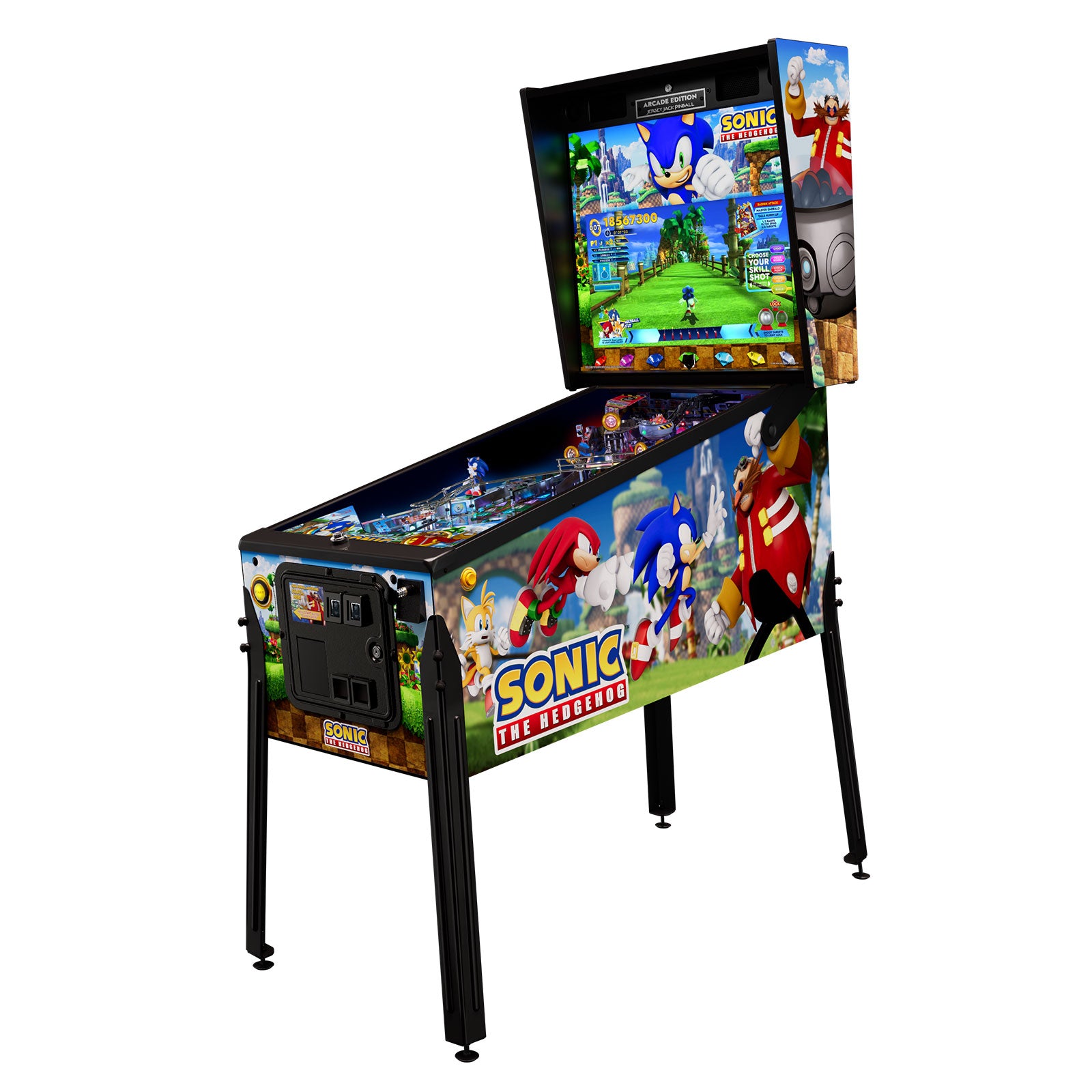 Nitro Pinball Sales SONIC The Hedgehog ARCADE Edition Jersey Jack Pinball Machine