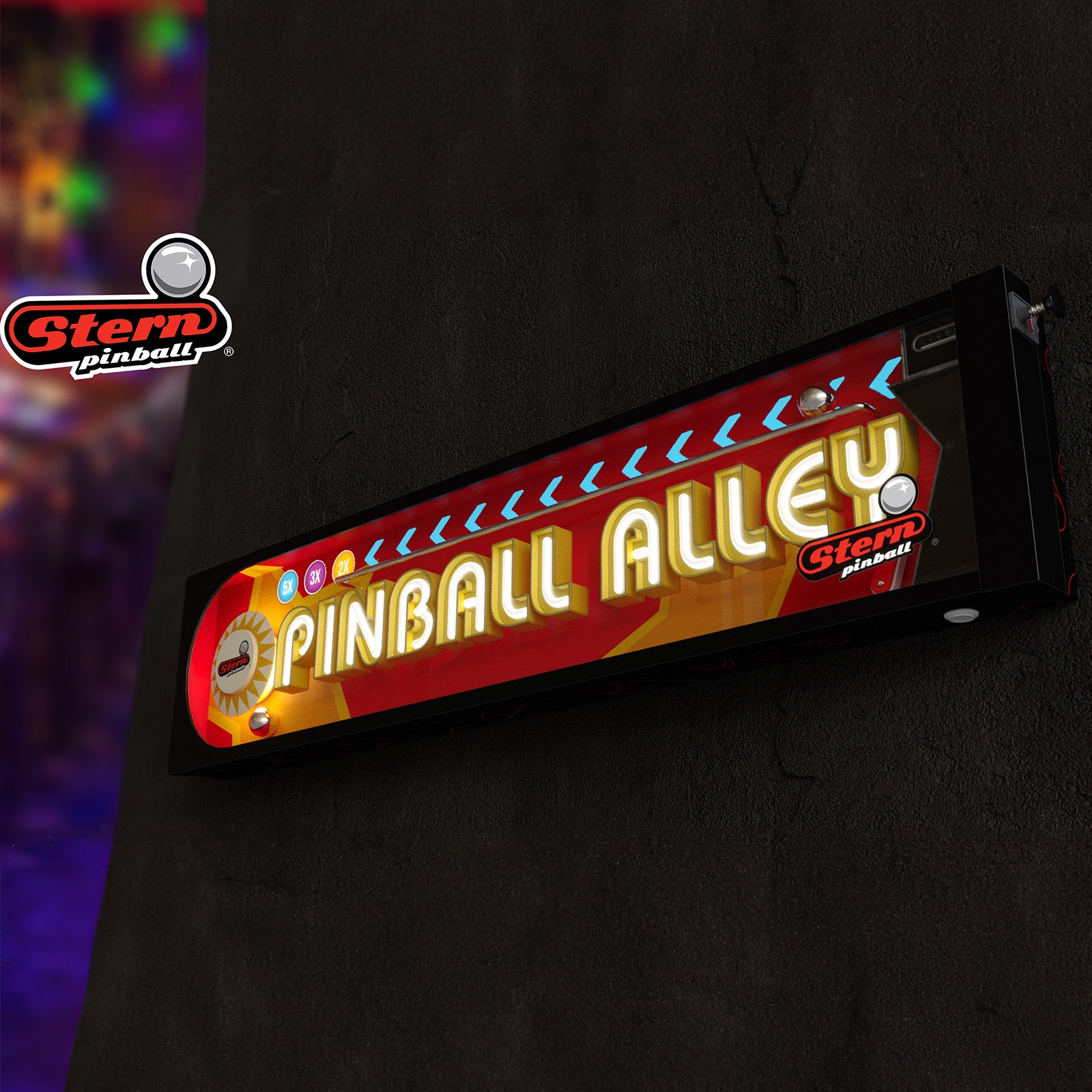 STERN "PINBALL ALLEY" LIGHT-UP SIGN Pinball Accessories Sales