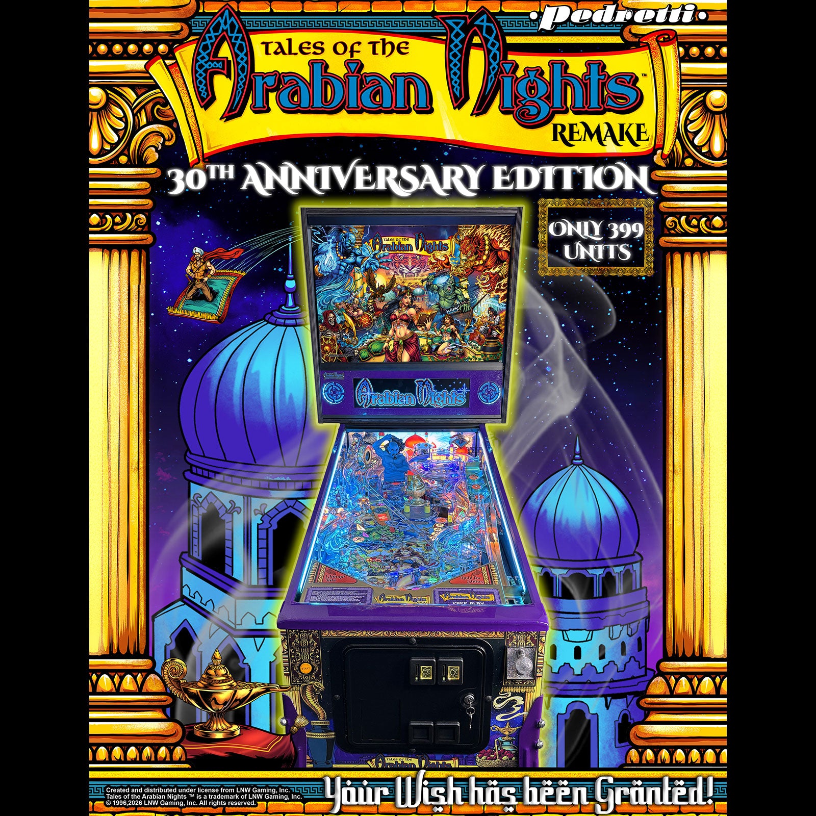 Nitro Pinball Sales - Tales of the Arabian Nights / Anniversary Edition Pinball Machine