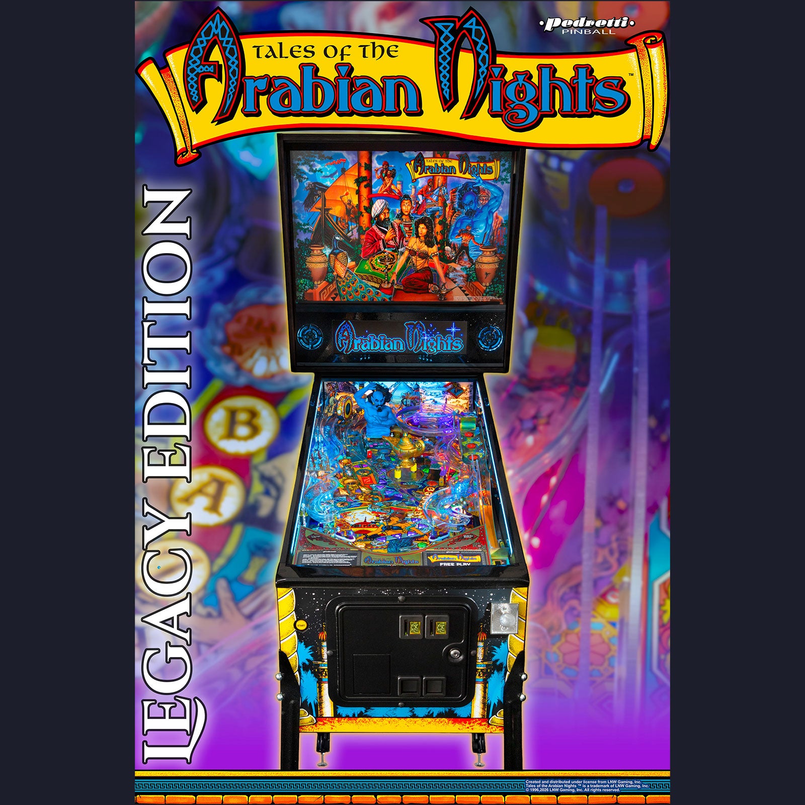 Nitro Pinball Sales -  Tales of the Arabian Nights / Legacy Edition Pinball Machine