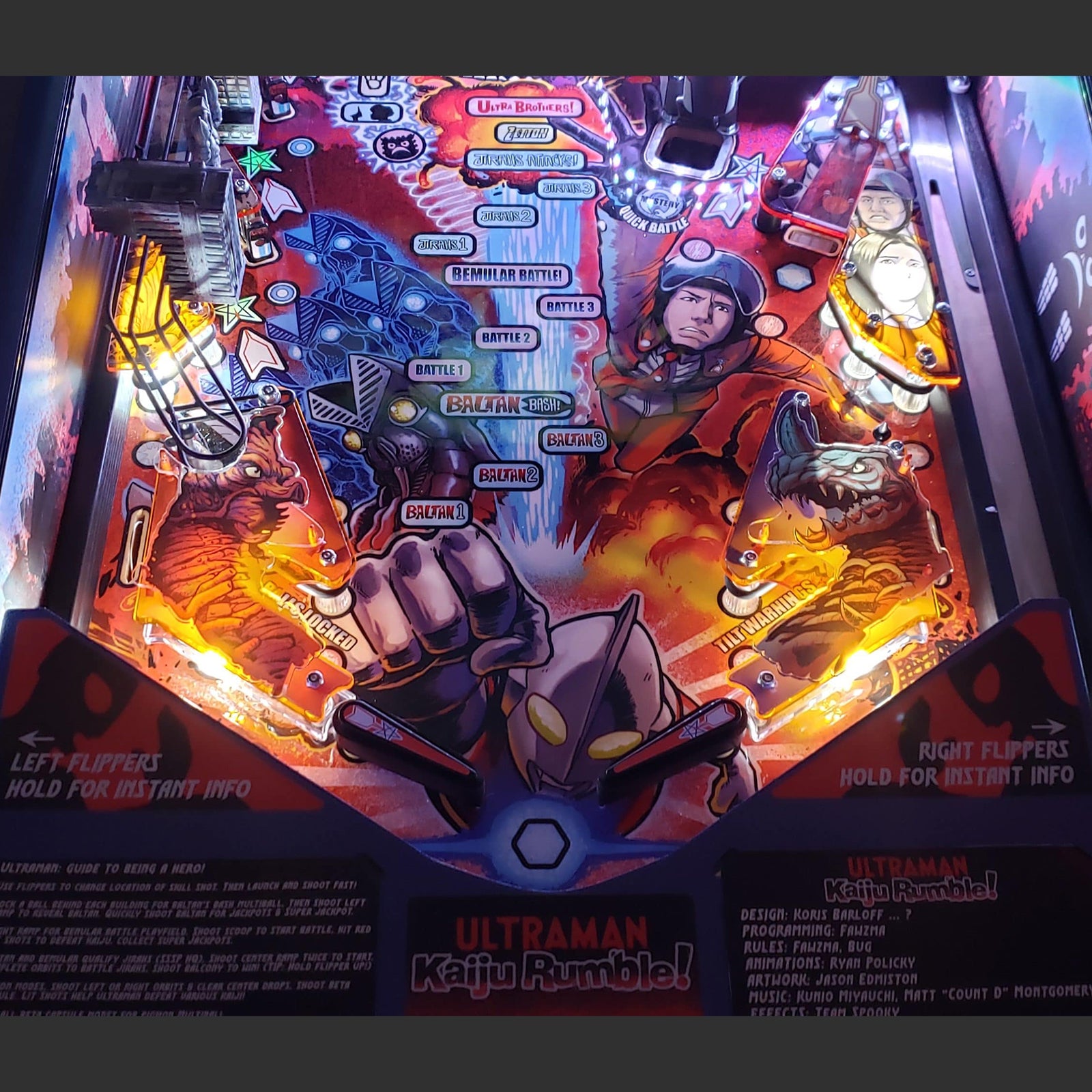 Nitro Pinball Sales Canada UltraMan Collector's Edition Spooky Pinball Machine