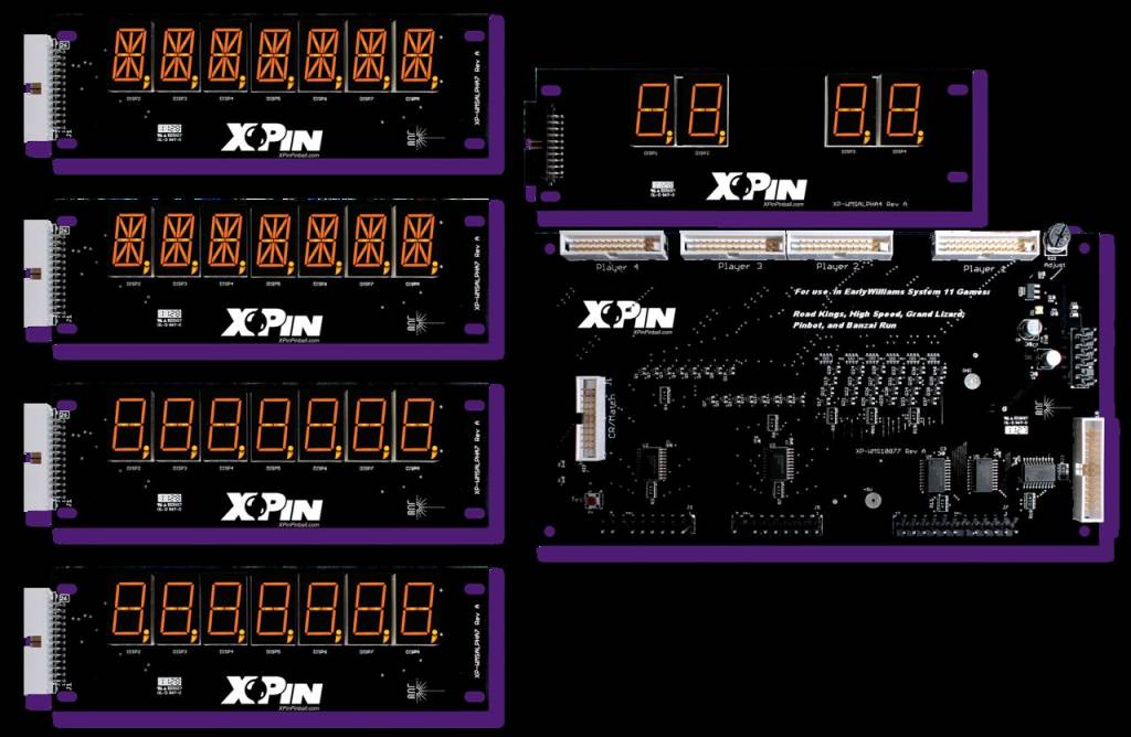 XP-WMS10877-Orange  WMS-7 Digit Display - Nitro Pinball Sales