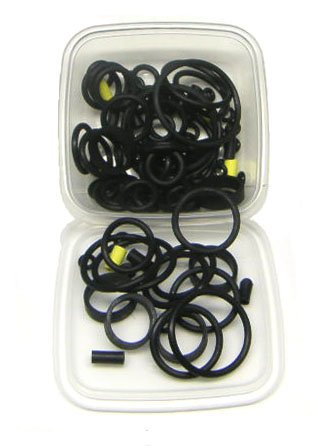 125-Piece Black Rubber Ring Set - Nitro Pinball Sales