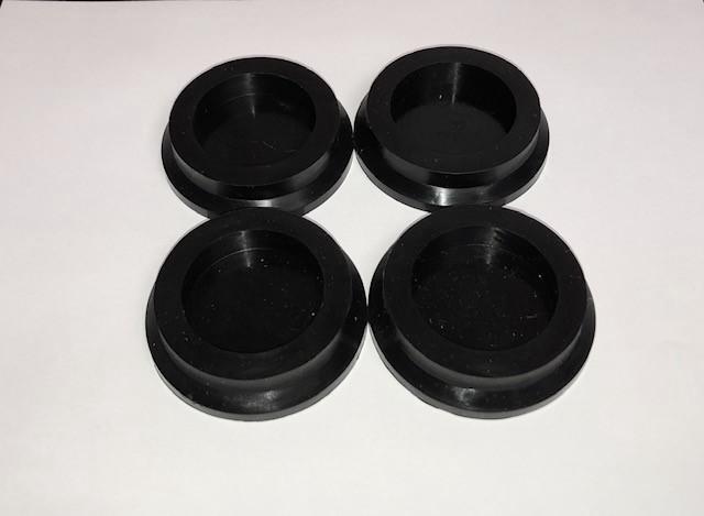 Footies -Black Silicone Casters  - High Gloss (Set of 4) - Nitro Pinball Sales