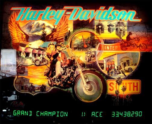 XP-HARLEY / WILLIAMS WPC ALPHA DISPLAY: HARLEY DAVIDSON